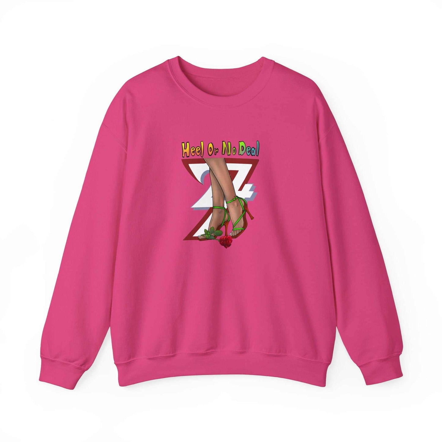 Unique Design Heel Or No Deal Heavy Blend™ Crewneck Sweatshirt azalea