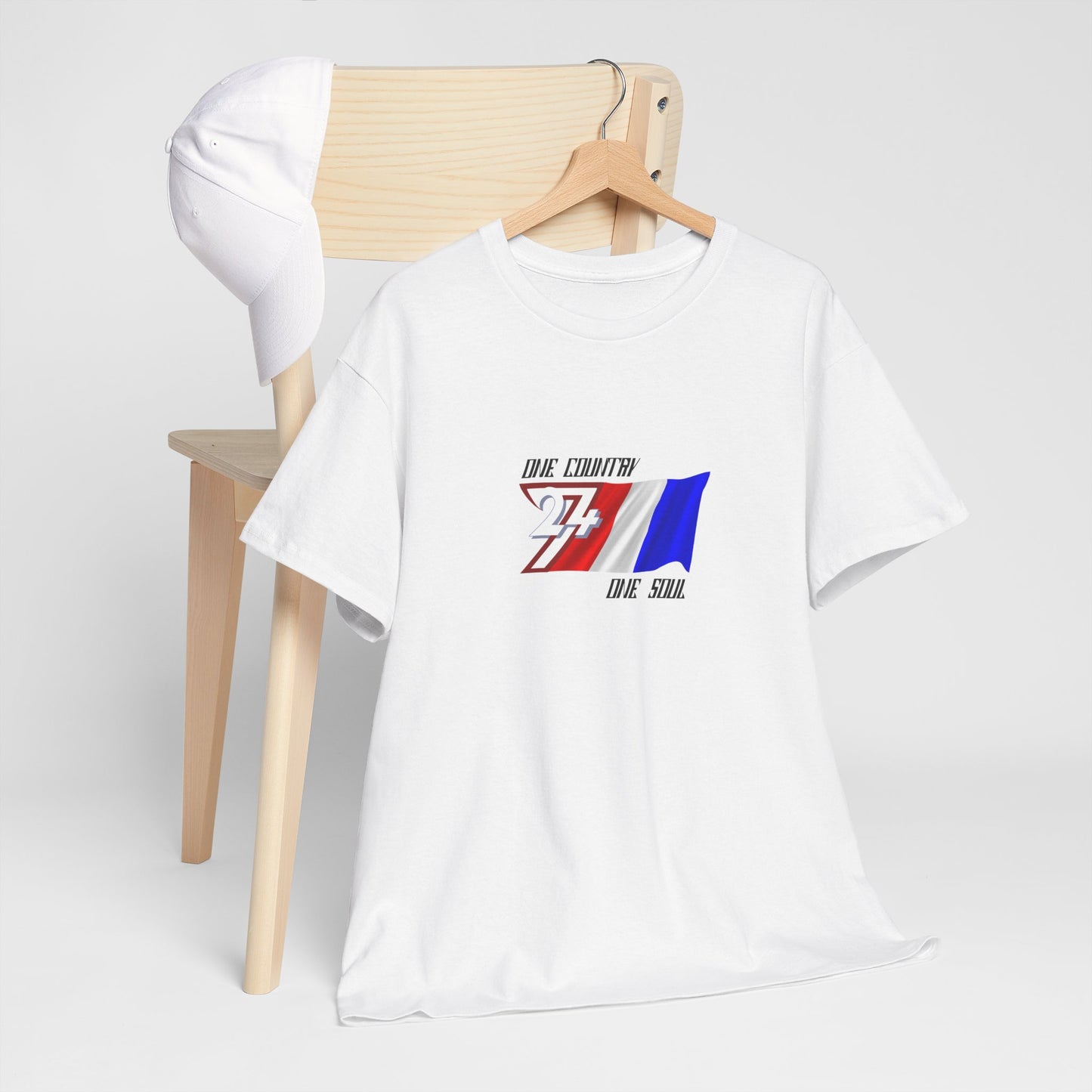 Unique Design France Flag Printed custom T-shirt white