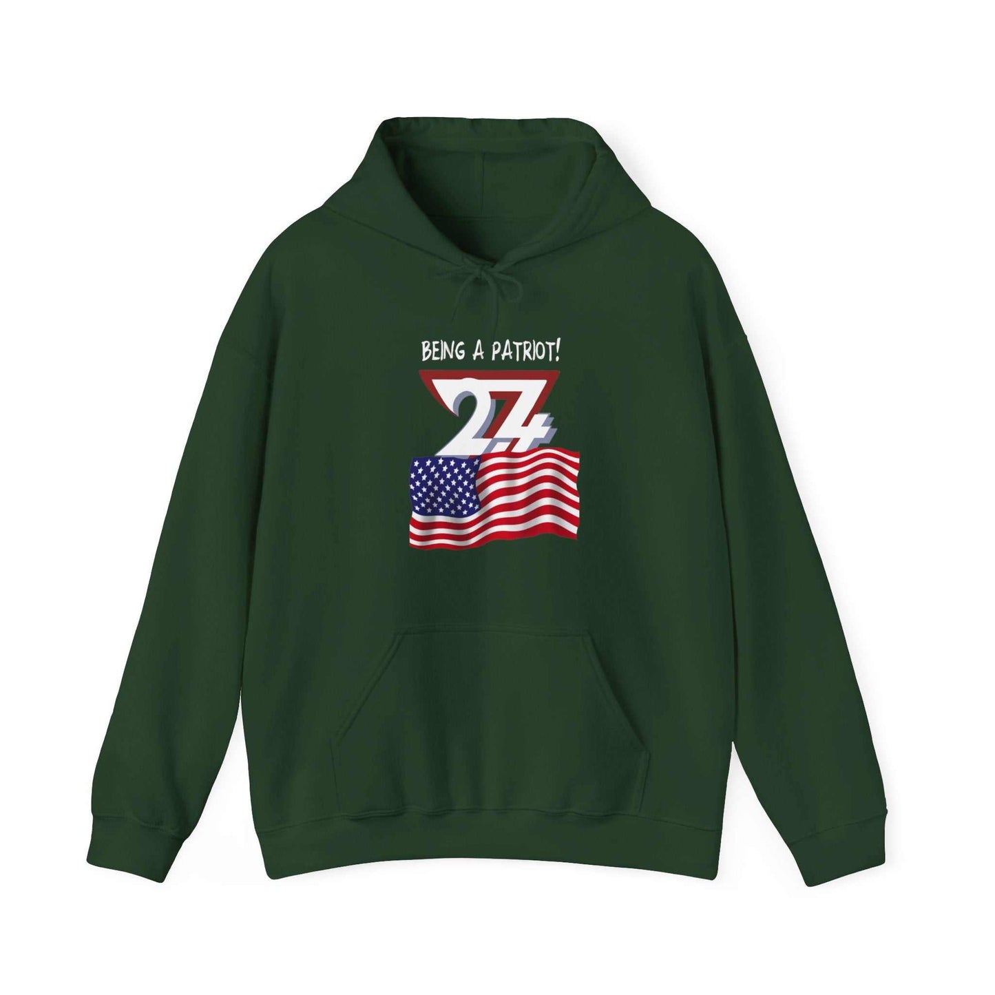 Unique Design Exclusive Design American Patriot Hoodie forest green