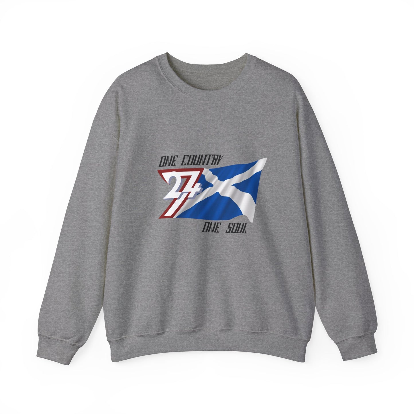 Unique Design Scotland Flag sweatshirt graphite heather