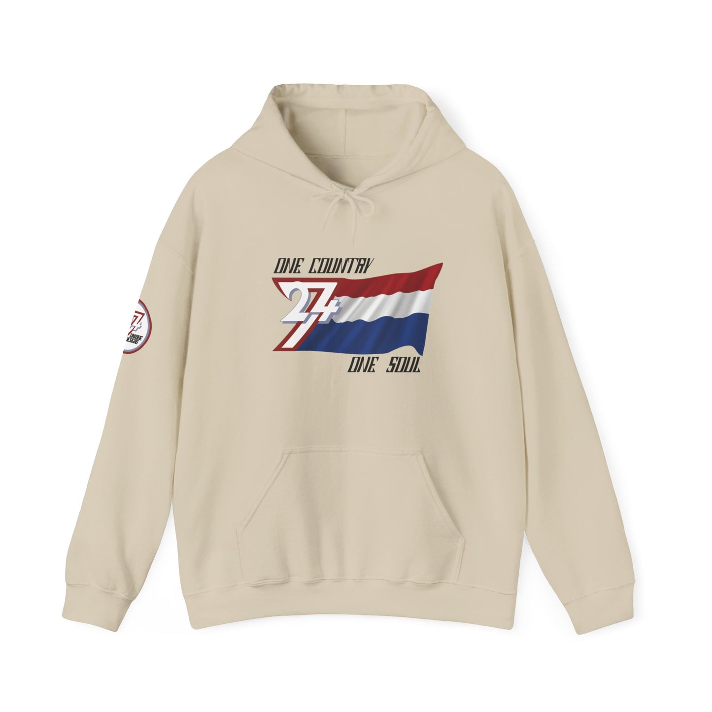 Unique Design 24/7 Netherlands Flag Printed Unisex custom Hoodie sand