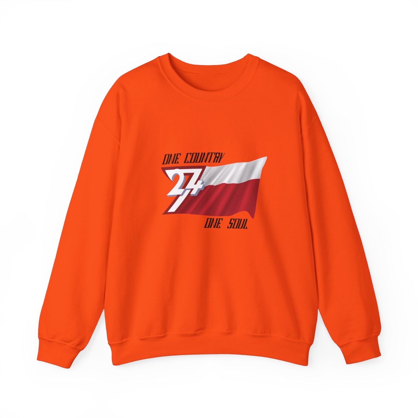 Unique Design Poland Flag sweatshirt orange