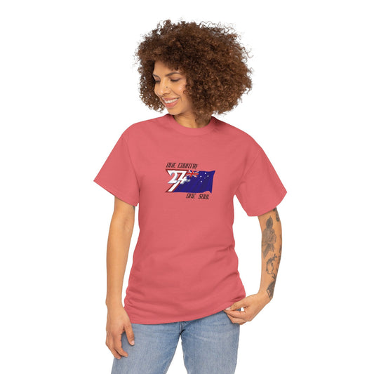 Unique Design Australia Flag Printed custom T-shirt coral silk