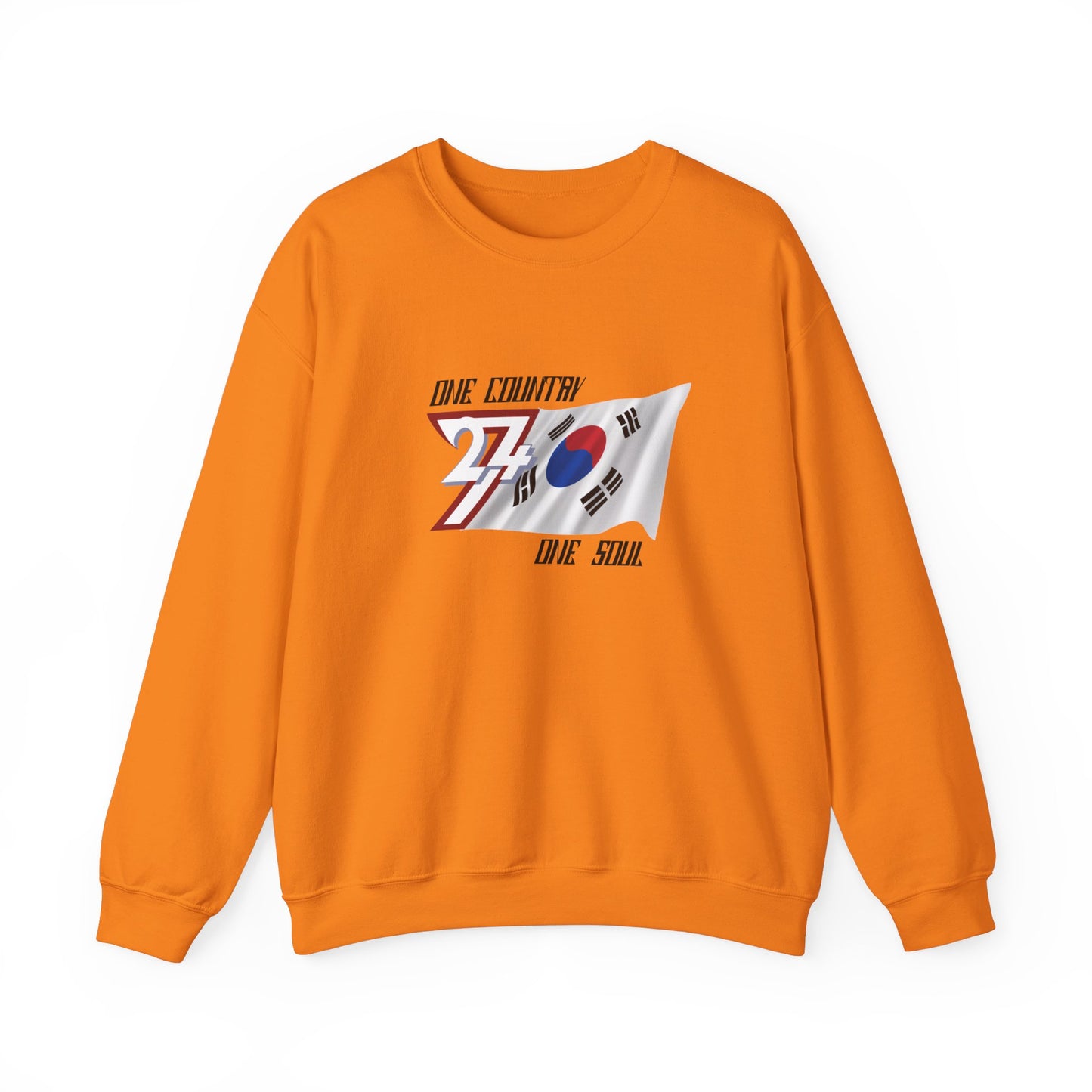 Unique Design 24/7 South Korea Flag sweatshirt orange