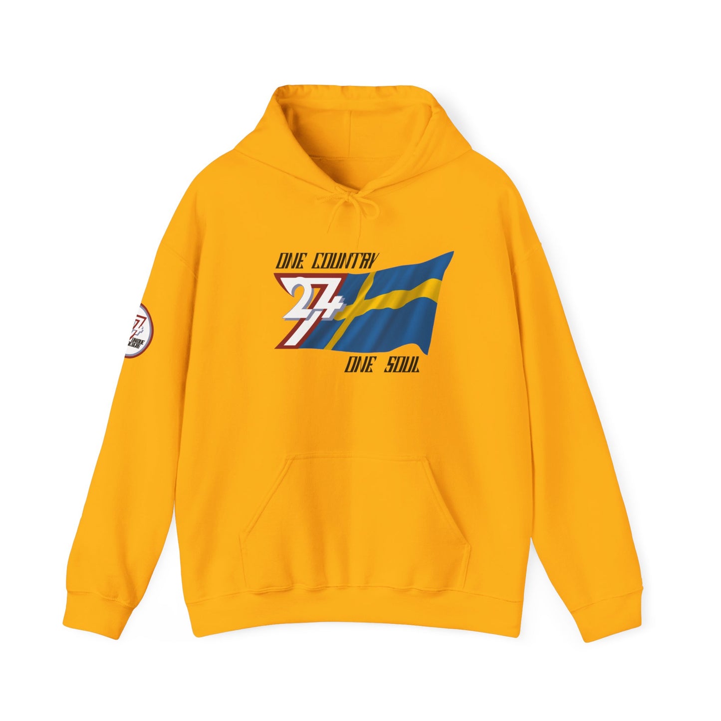 Unique Design 24/7 Sweden custom hoodie gold