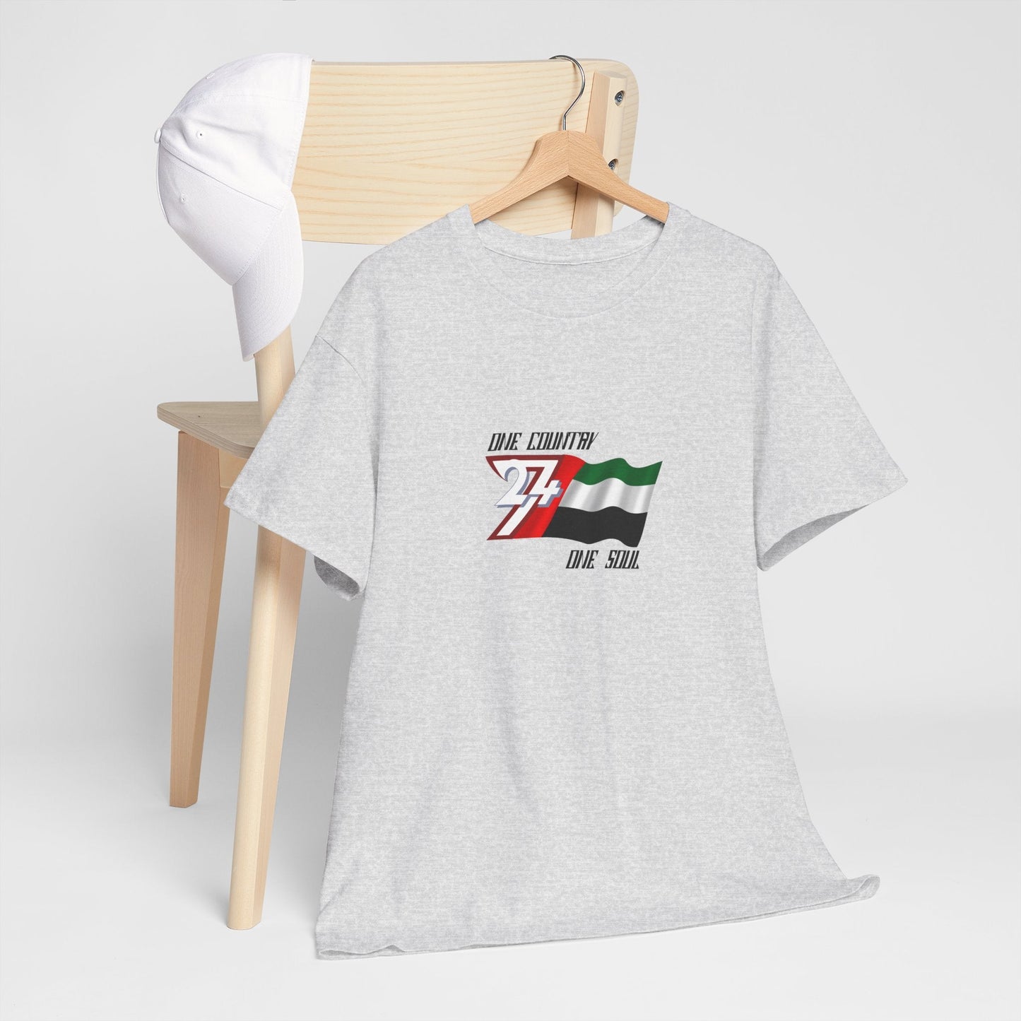 Unique Design United Arab Emirates Flag Printed custom T-shirt ash