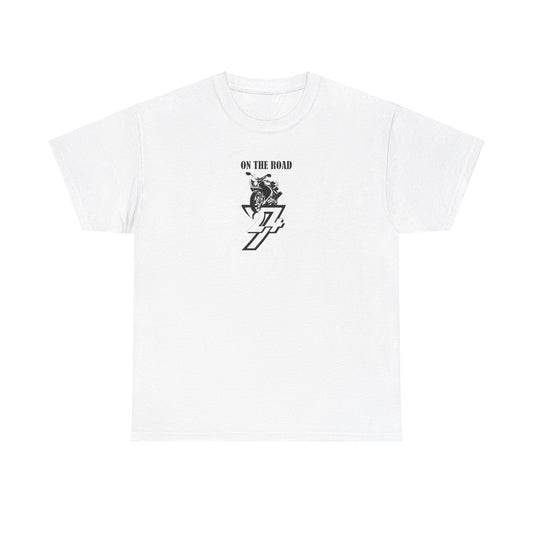 Unique Design On The Road Bike T-shirt white