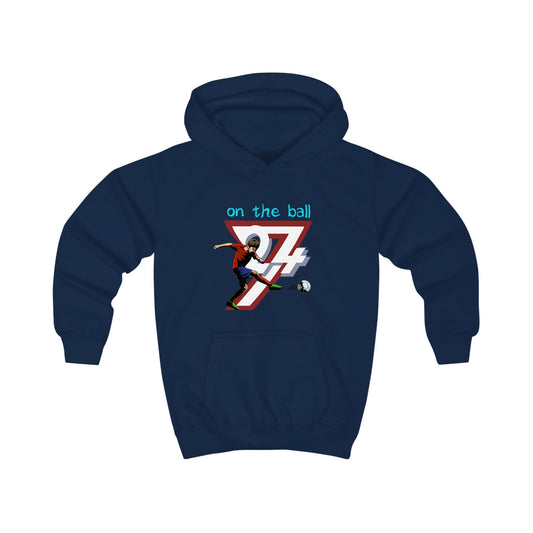 Unique Design Kids Hoodie Football Striker navy