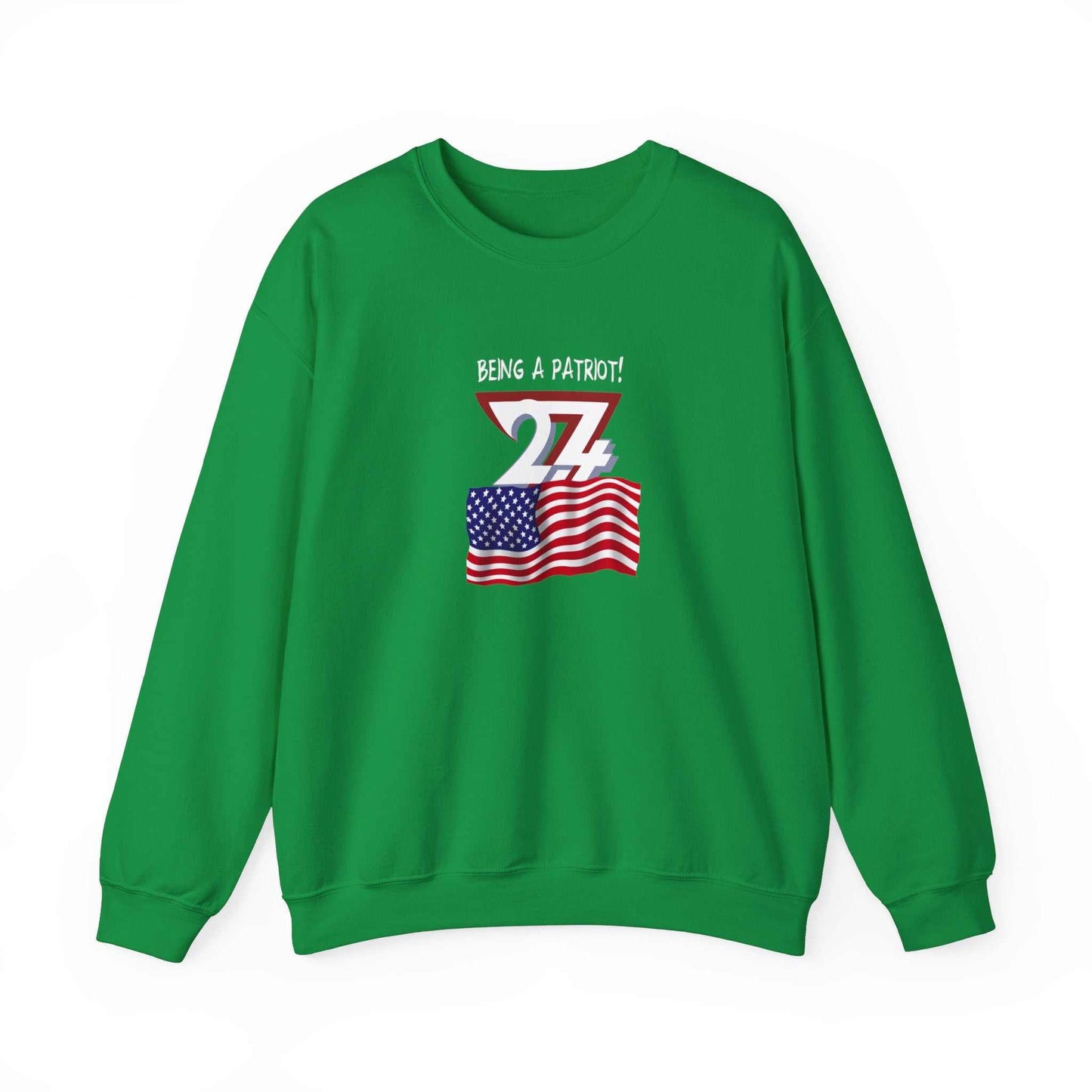 Unique Design US Patriot Heavy Blend™ Crewneck Sweatshirt irish green