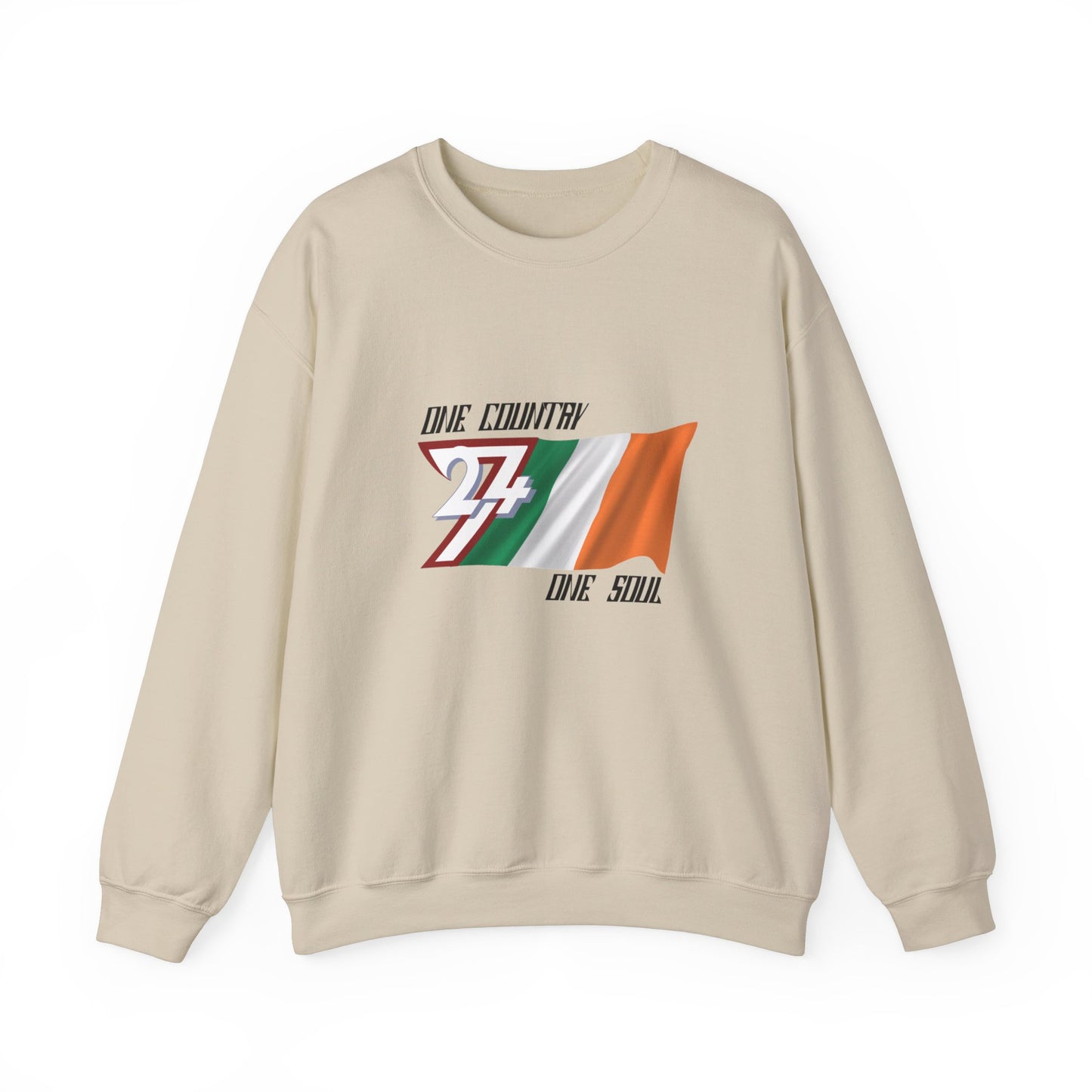 Unique Design Ireland Flag sweatshirt sand