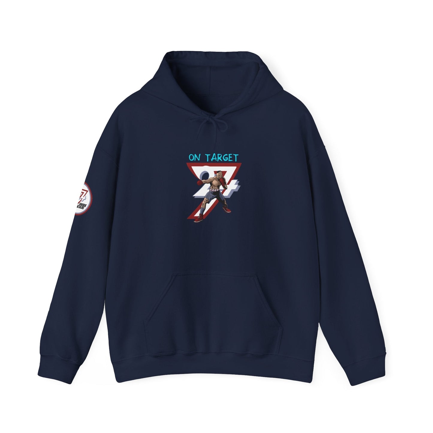 Unique Design boxing sport Hoodie navy