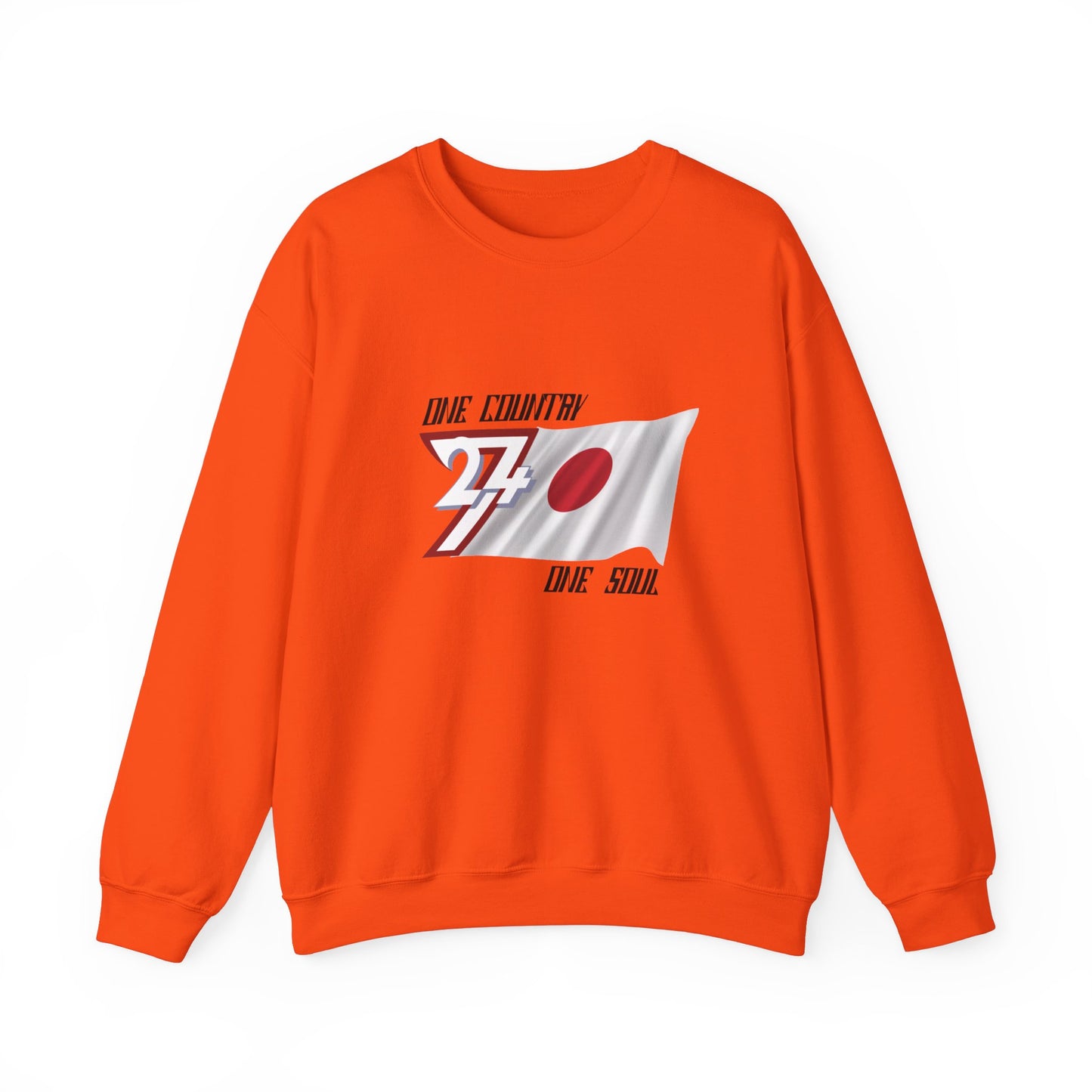 Unique Design Japan Flag sweatshirt orange