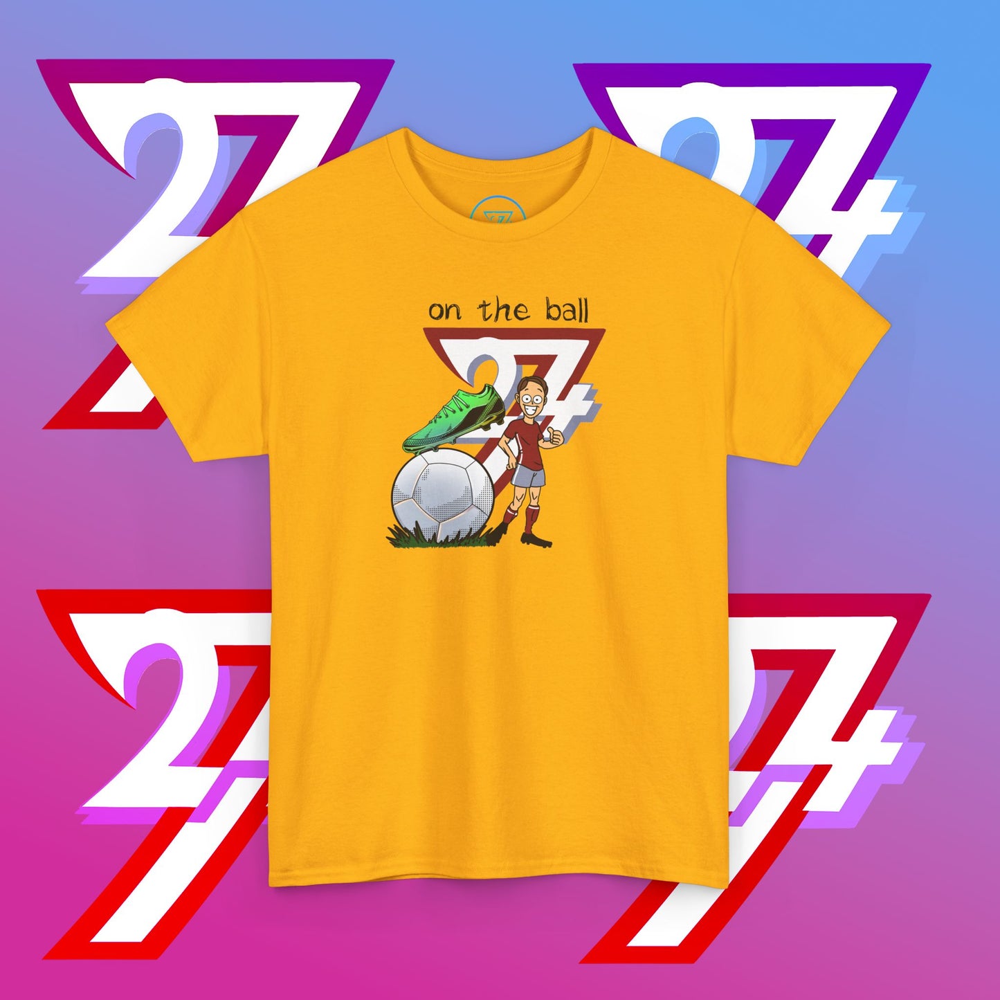 Football Cartoon Tee — Hand-Drawn Soccer Illustration Gift