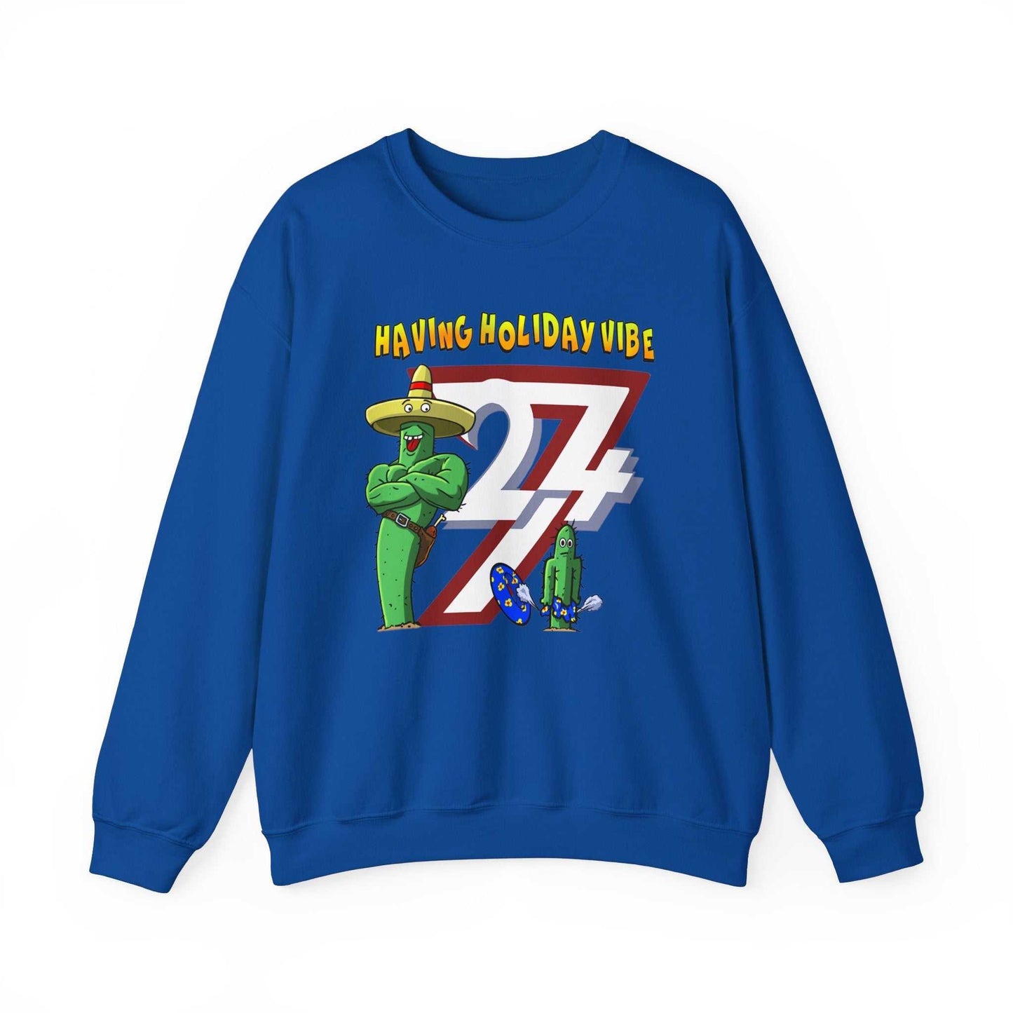 Unique Design Leonando Holiday Vibe Heavy Blend™ Crewneck Sweatshirt royal