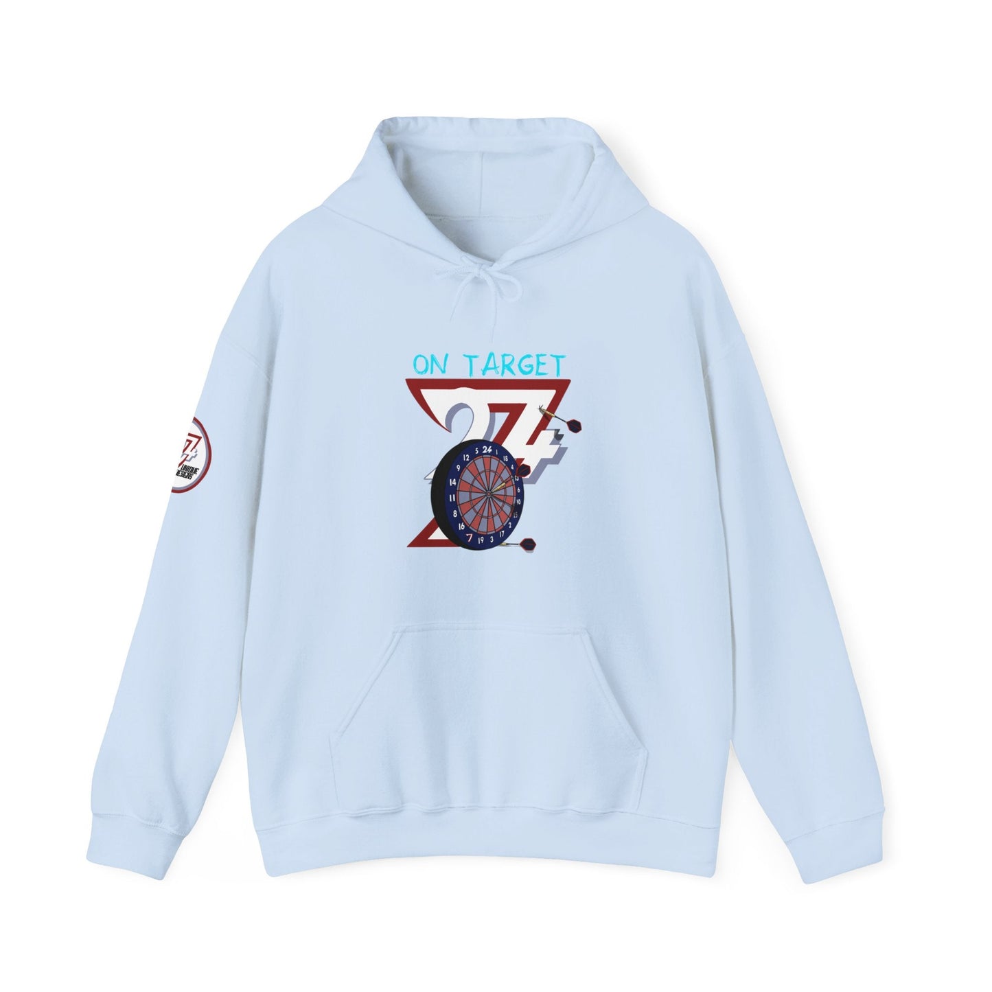 Unique Design Darts Hoodie light blue