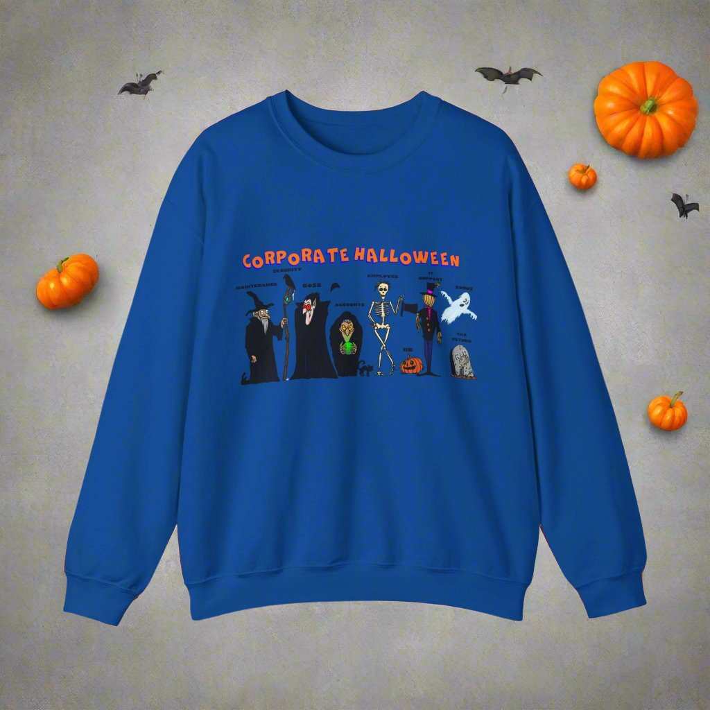 Sweatshirt for Halloween Funny Halloween Sweatshirt royal blue