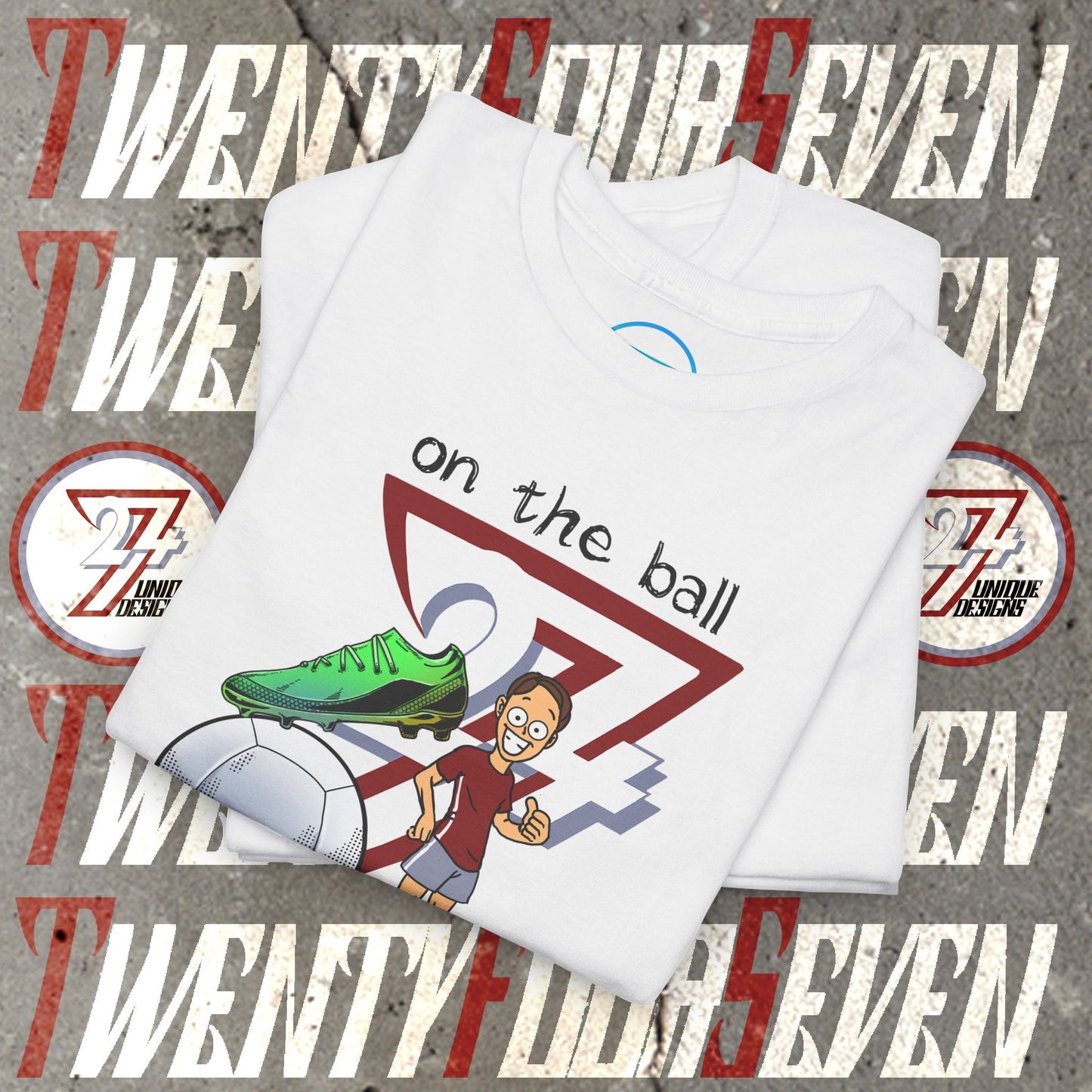 Football Cartoon Tee — Hand-Drawn Soccer Illustration Gift