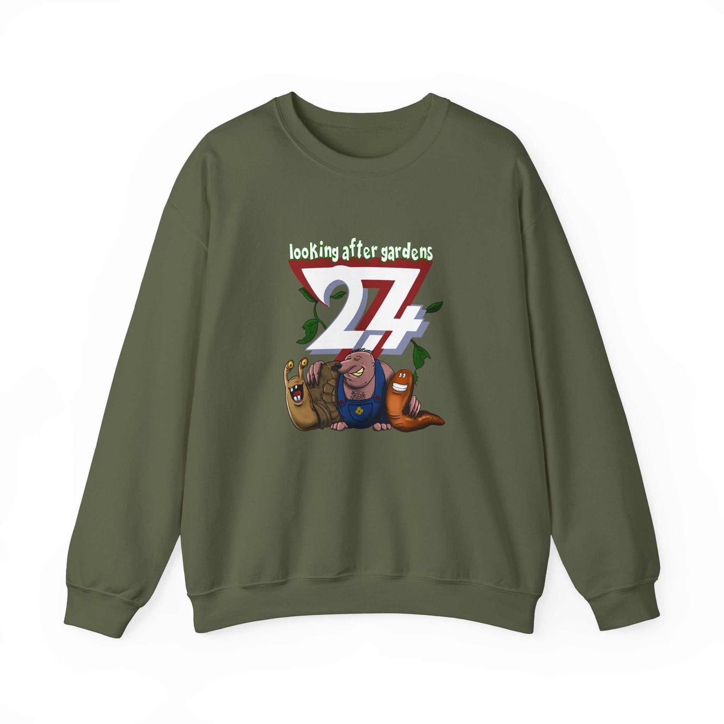 Unique Design Gardening Squad Heavy Blend™ Crewneck Sweatshirt military green