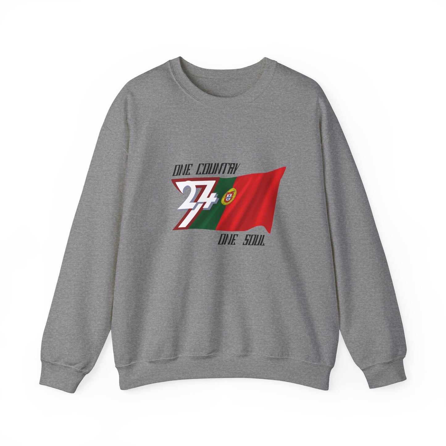 Unique Design 24/7 Portugal Flag Sweatshirt graphite heather