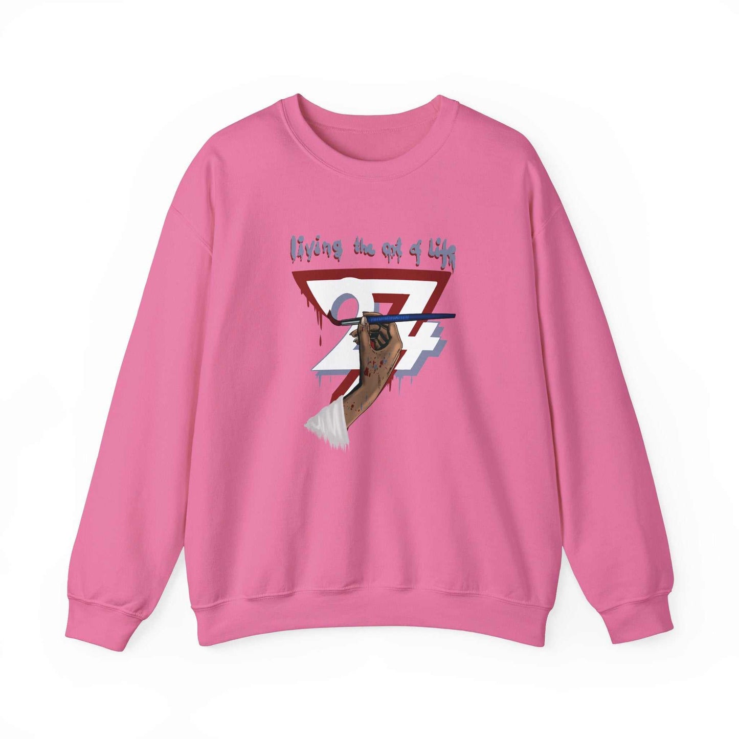 Unique Design The Art of Life Heavy Blend™ Crewneck Sweatshirt azalea