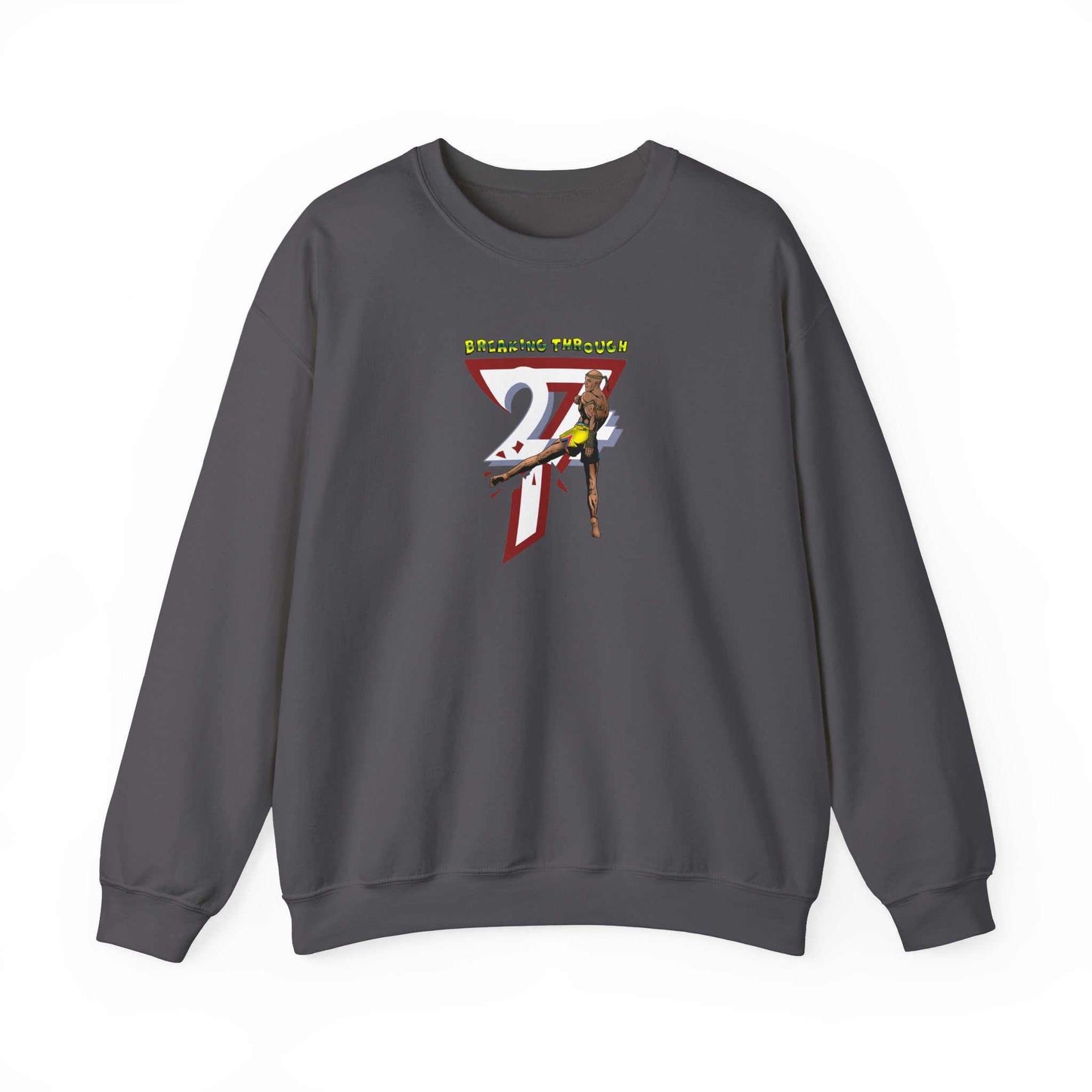 Unique Design Muay Thai Heavy Blend™ Crewneck Sweatshirt charcoal