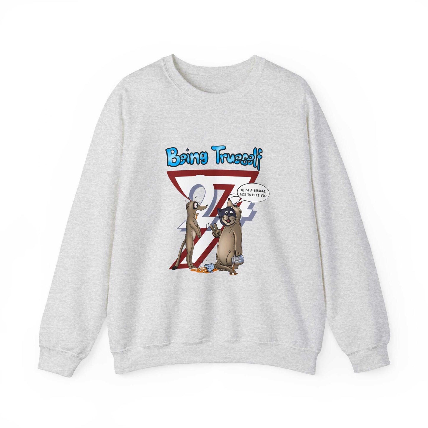 Unique Design Being True-self Heavy Blend™ Crewneck Sweatshirt ash