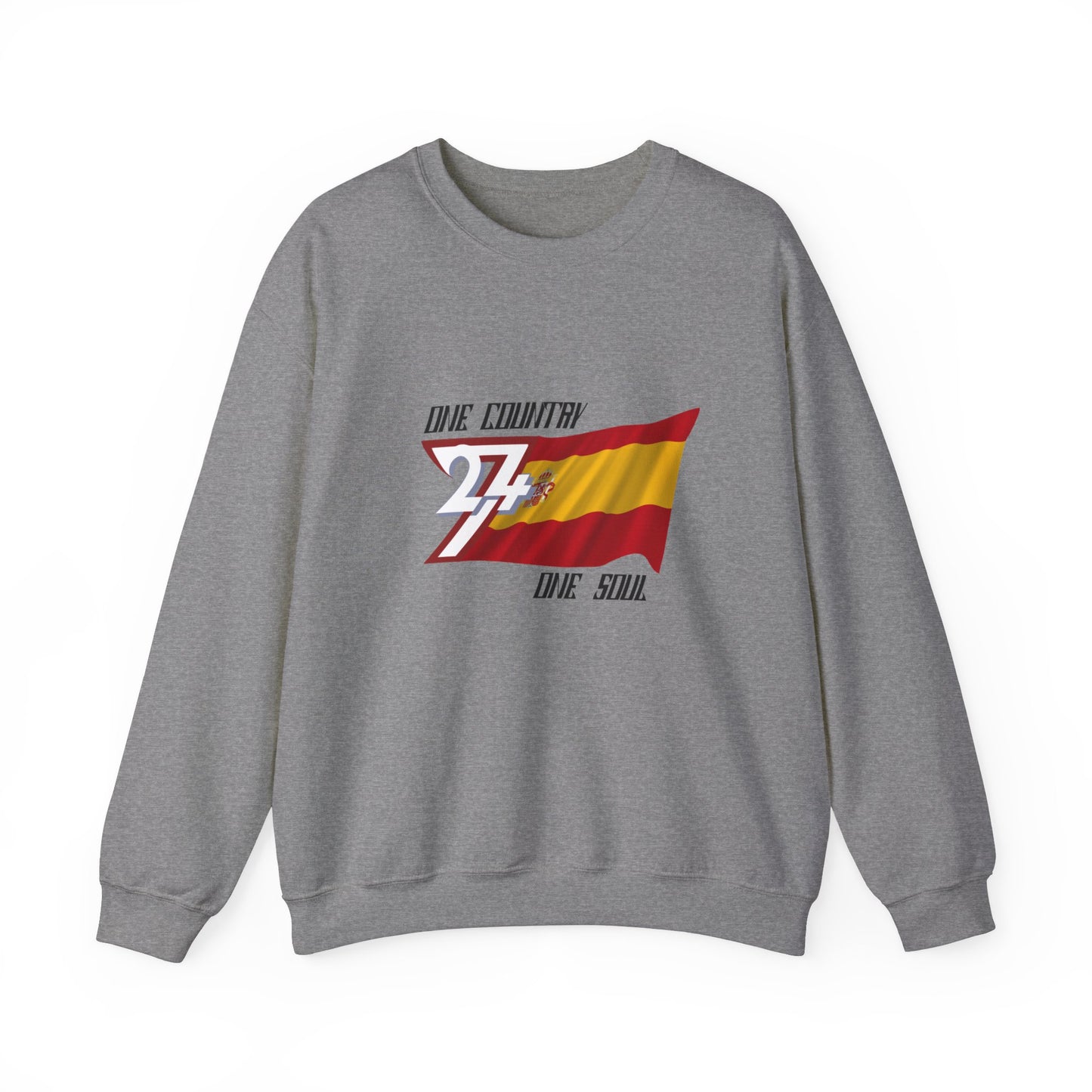 Unique Design Spain Flag sweatshirt graphite heather