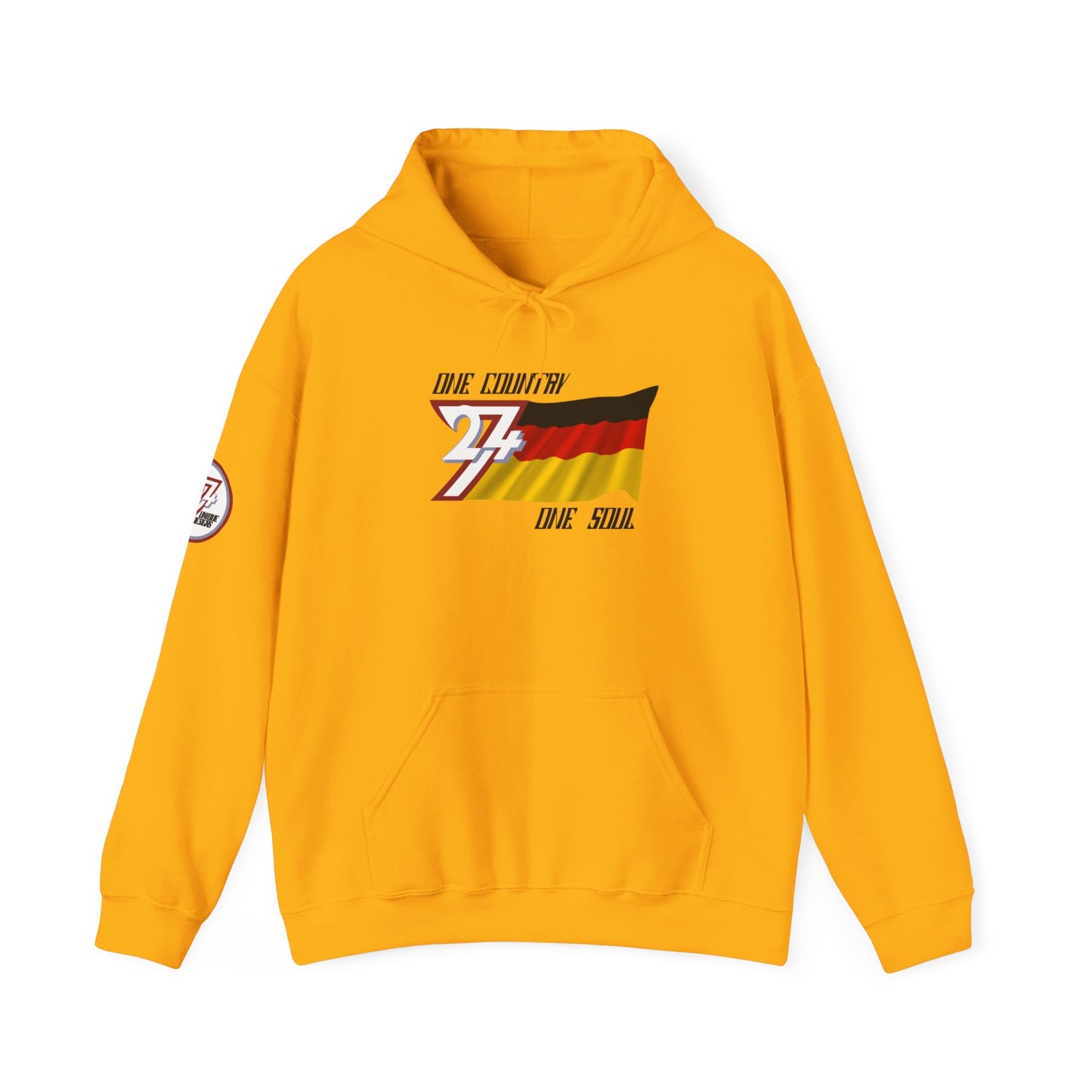 Unique Design 24/7 Germany Flag Printed Unisex custom Hoodie gold