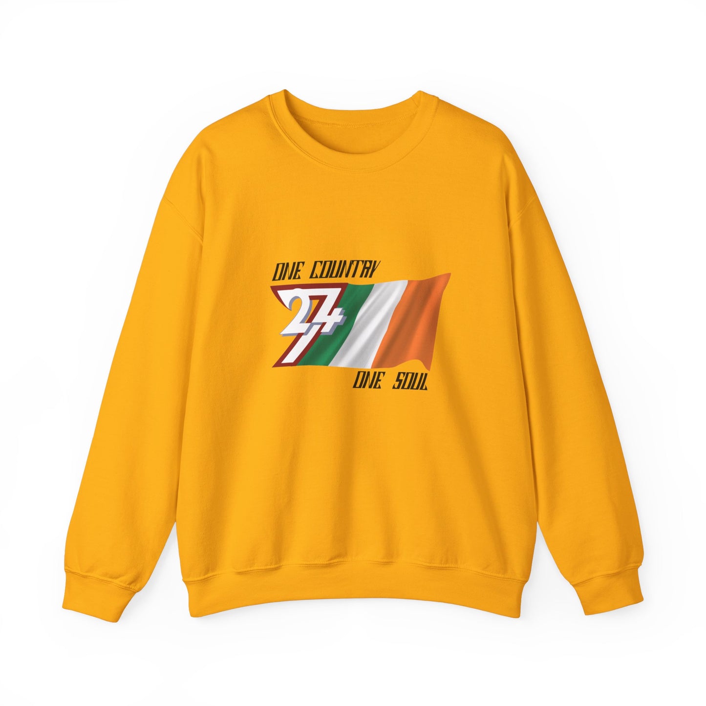 Unique Design Ireland Flag sweatshirt gold