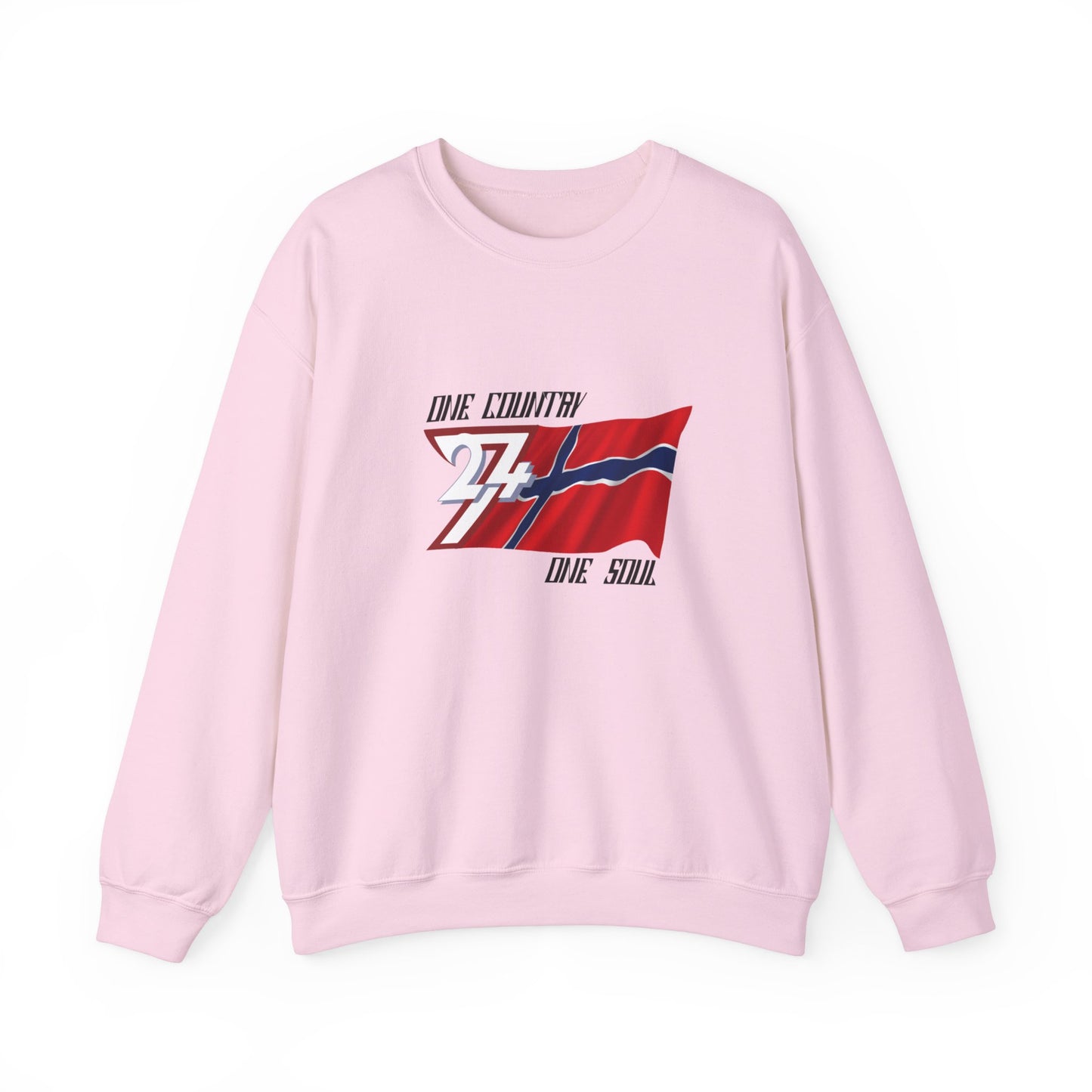 Unique Design Norway Flag sweatshirt light pink