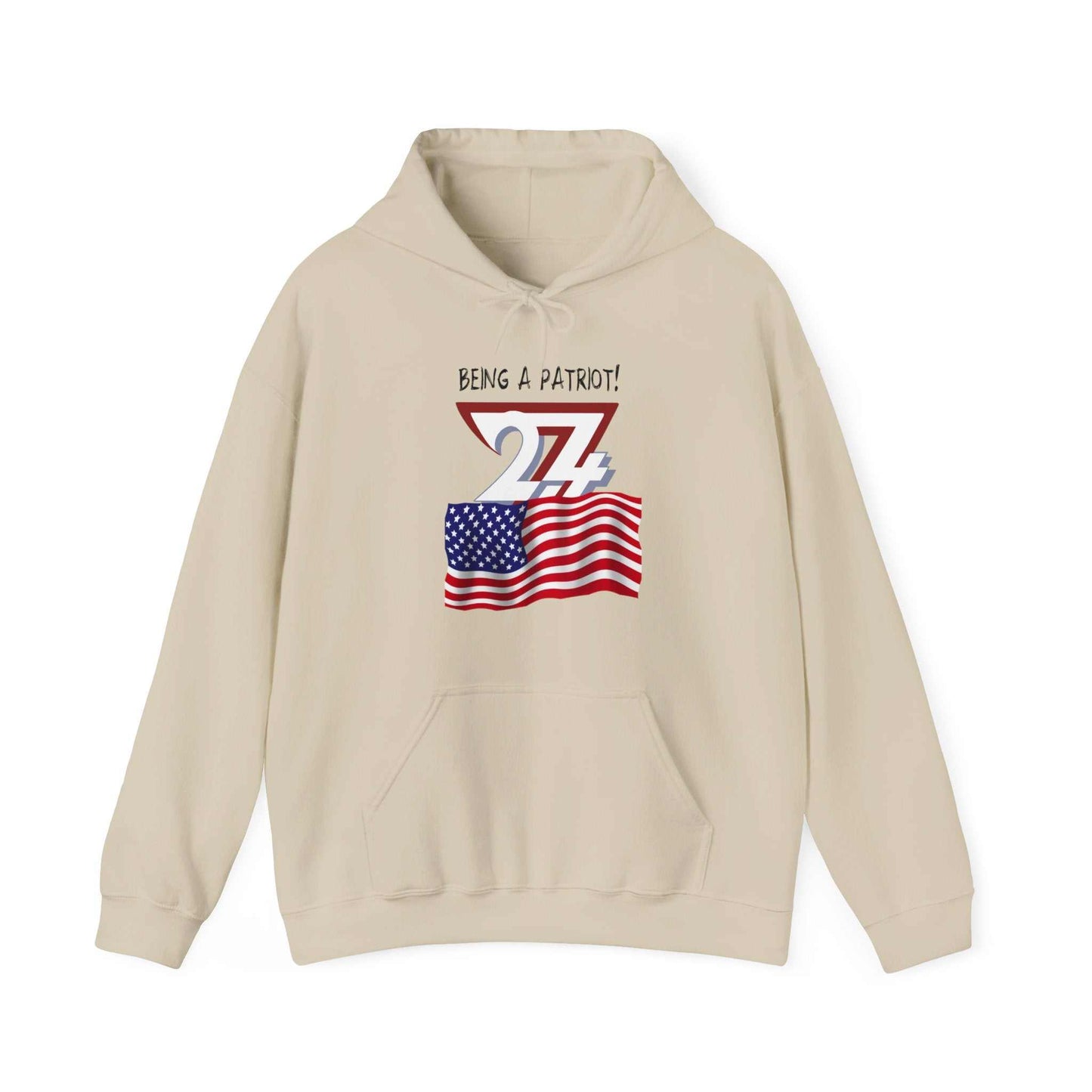 Unique Design Exclusive Design American Patriot Hoodie sand