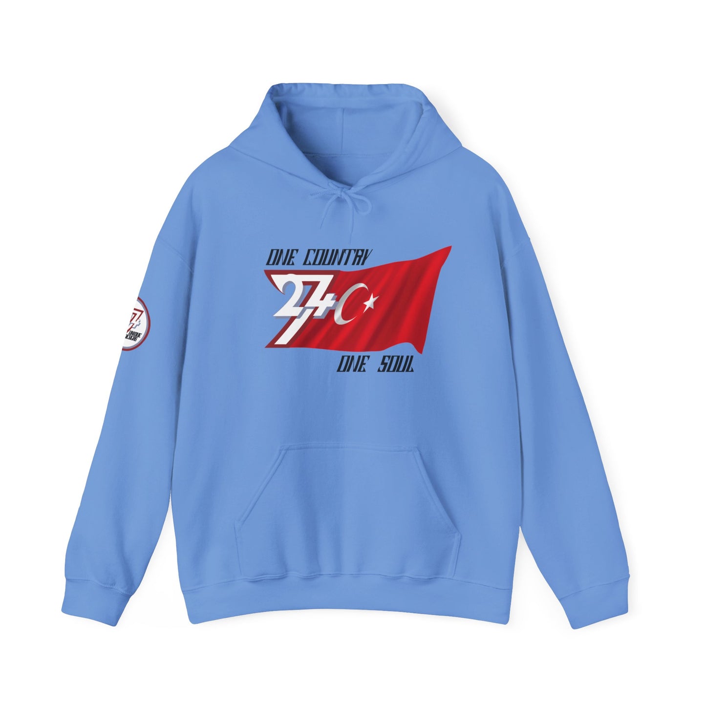 Unique Design Turkey Flag custom hoodie carolina blue