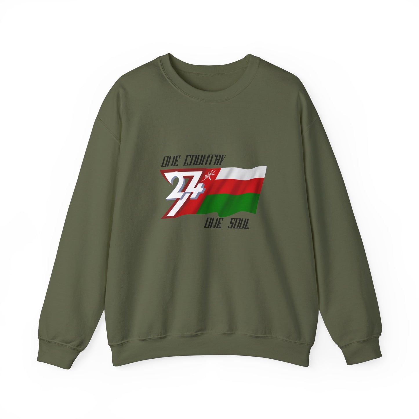 Unique Design Oman Flag sweatshirt military green