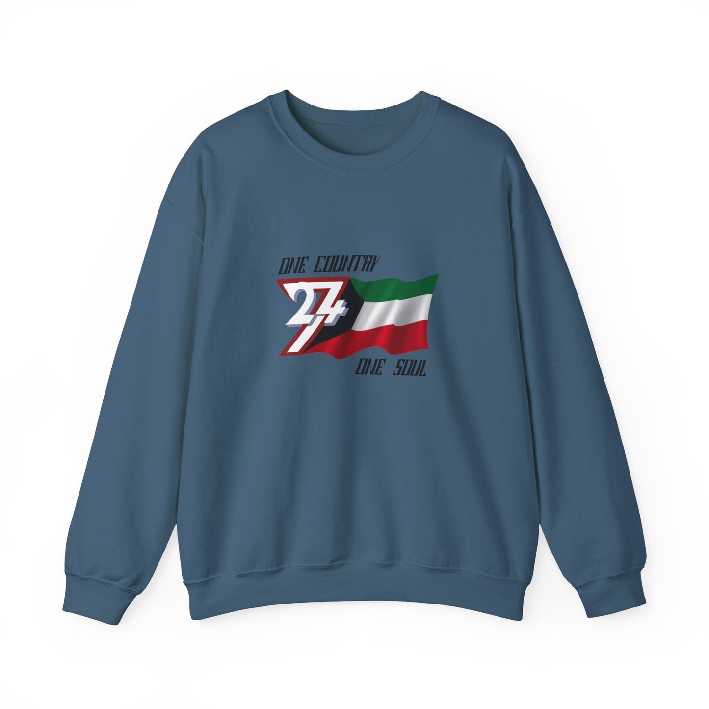 Unique Design Kuwait Flag sweatshirt indigo blue