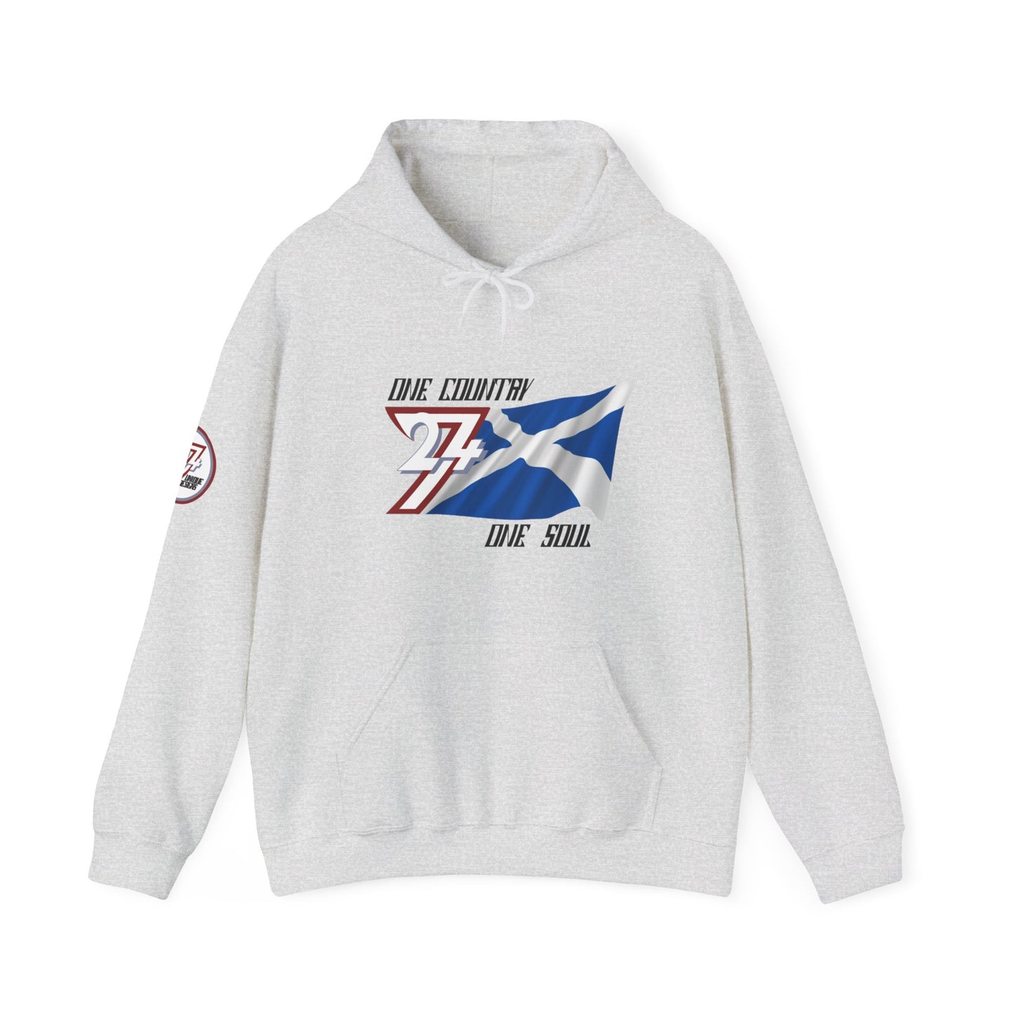 Unique Design 24/7 Scotland Flag custom hoodie ash