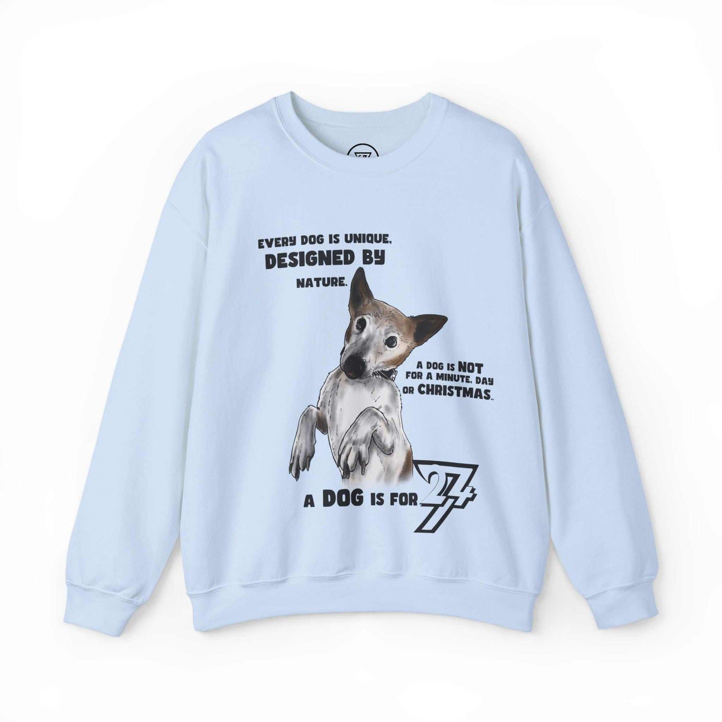 Dog Lover Sweatshirt Jack Russel on jumper dog sweatshirt light blue