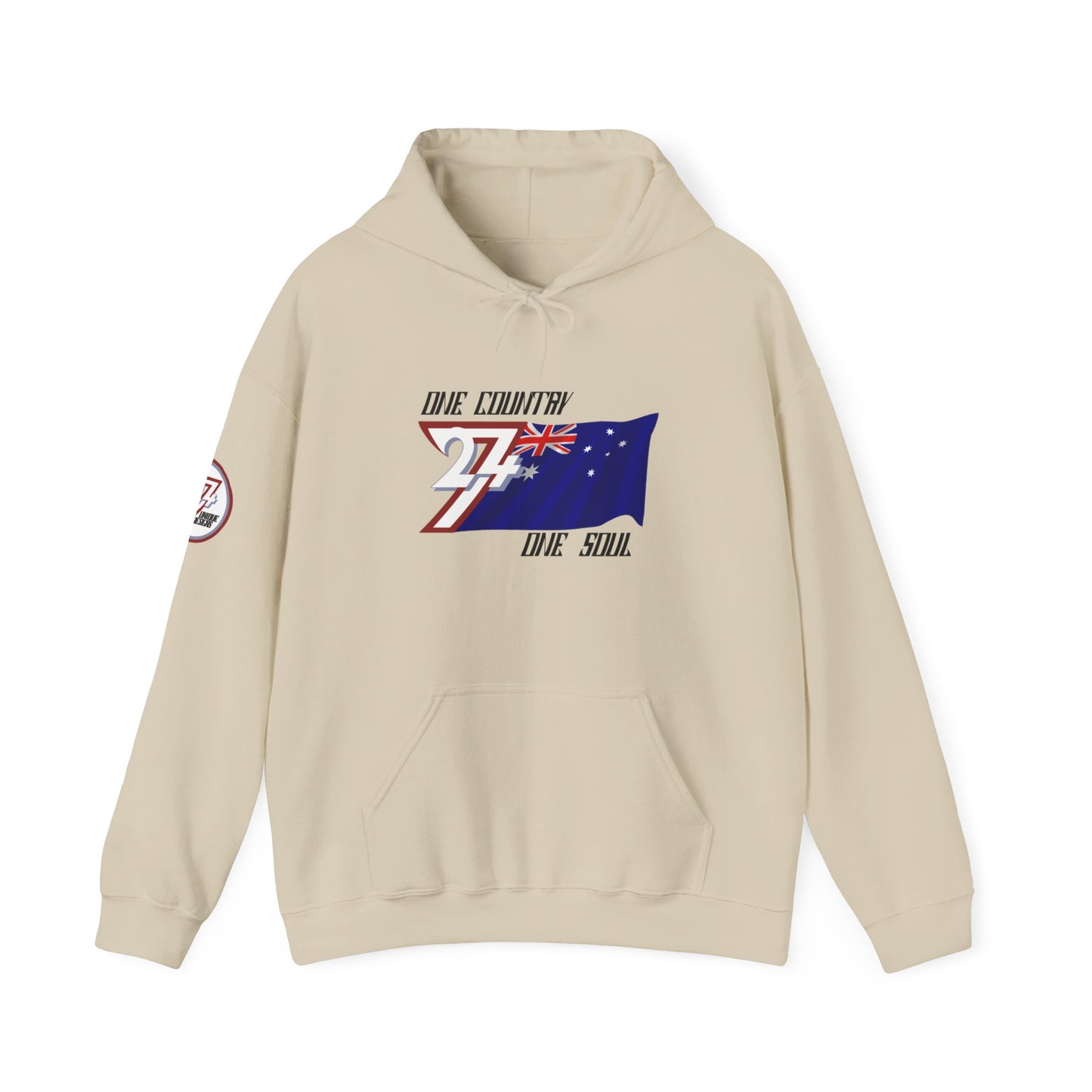 Unique Design 24/7 Australia Flag Printed Unisex custom Hoodie sand