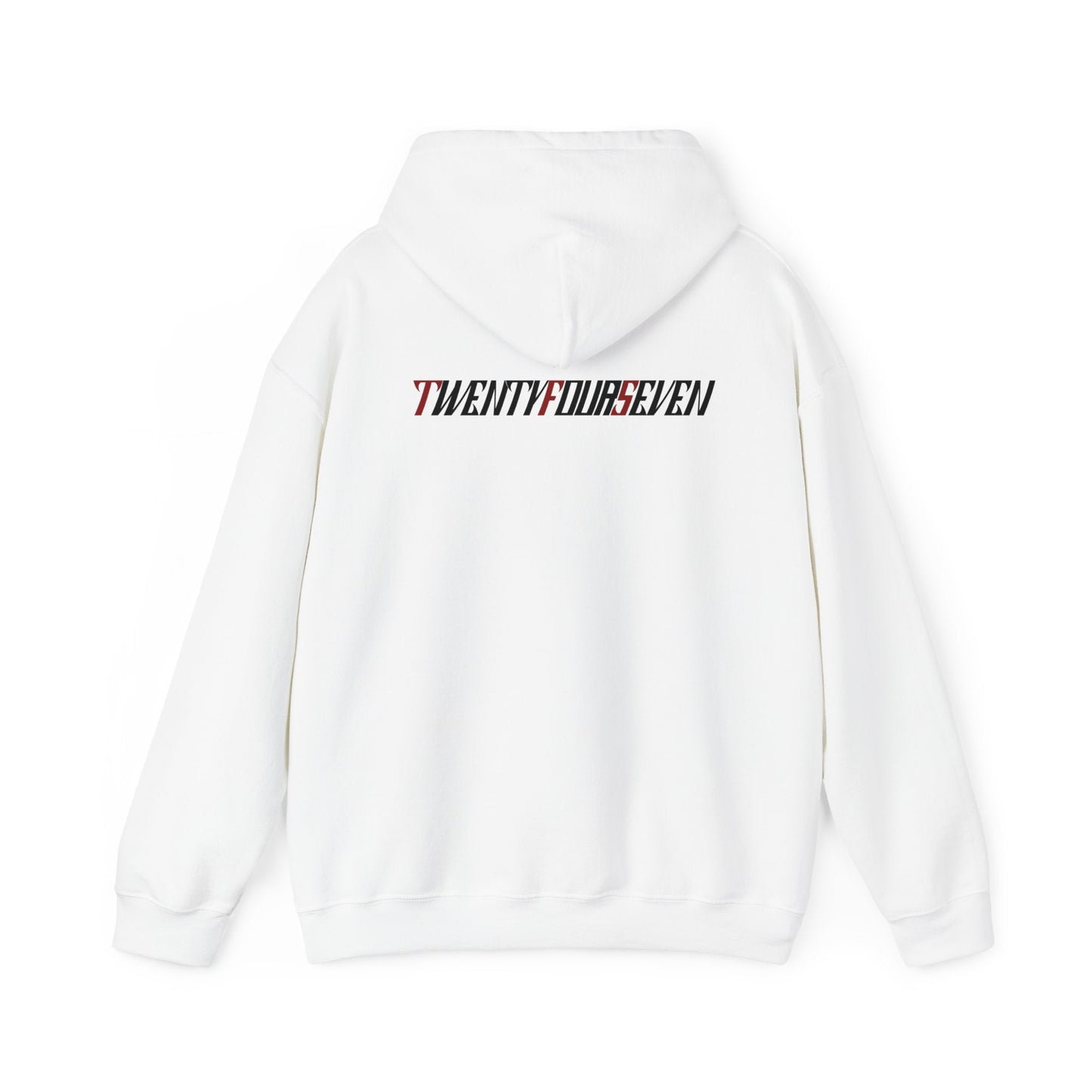 Unique Design TwentyFourSeven Printed Hoodie white