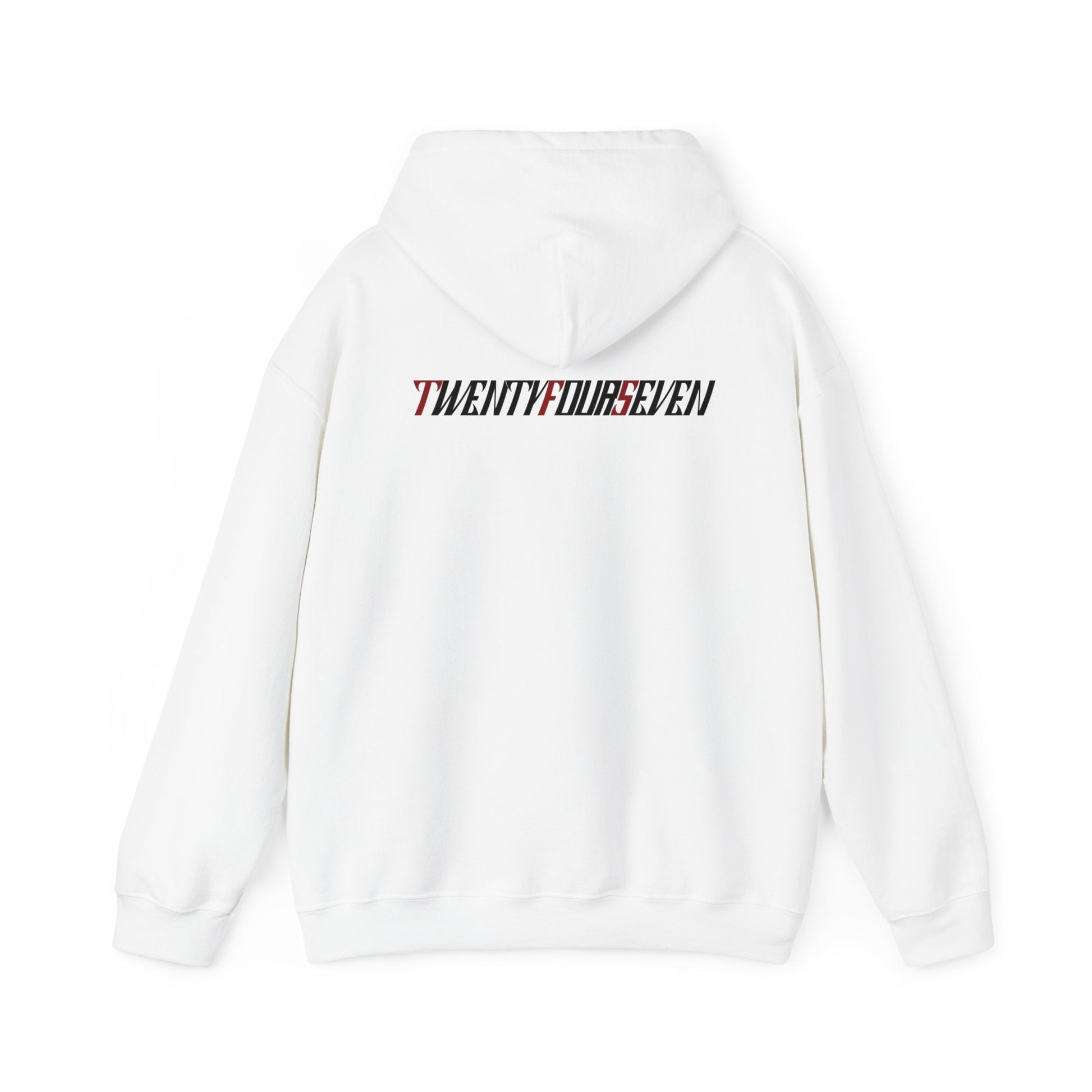 Unique Design TwentyFourSeven Printed Hoodie white