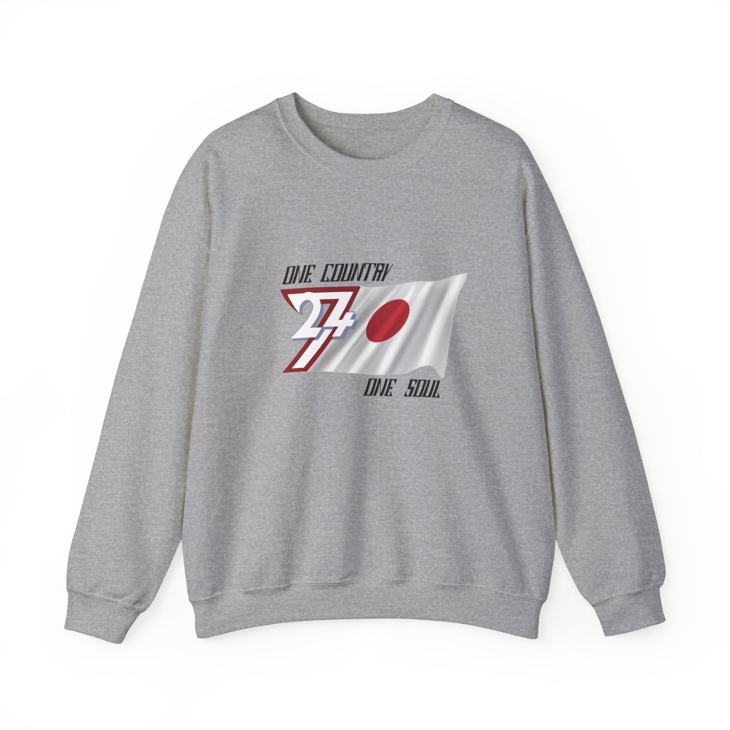 Unique Design Japan Flag sweatshirt sport grey