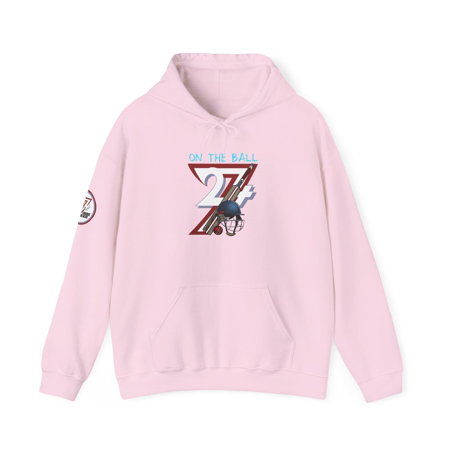 Unique Design Cricket Printed Unisex custom Hoodie light pink