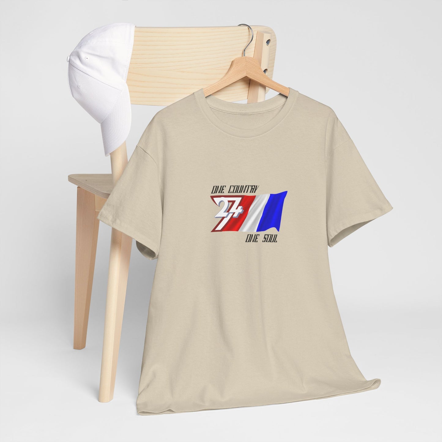 Unique Design France Flag Printed custom T-shirt sand