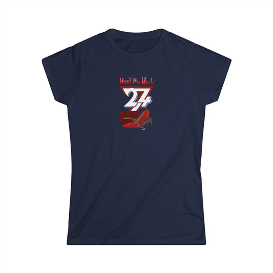 Unique Design "Heel My World" Women Tee navy