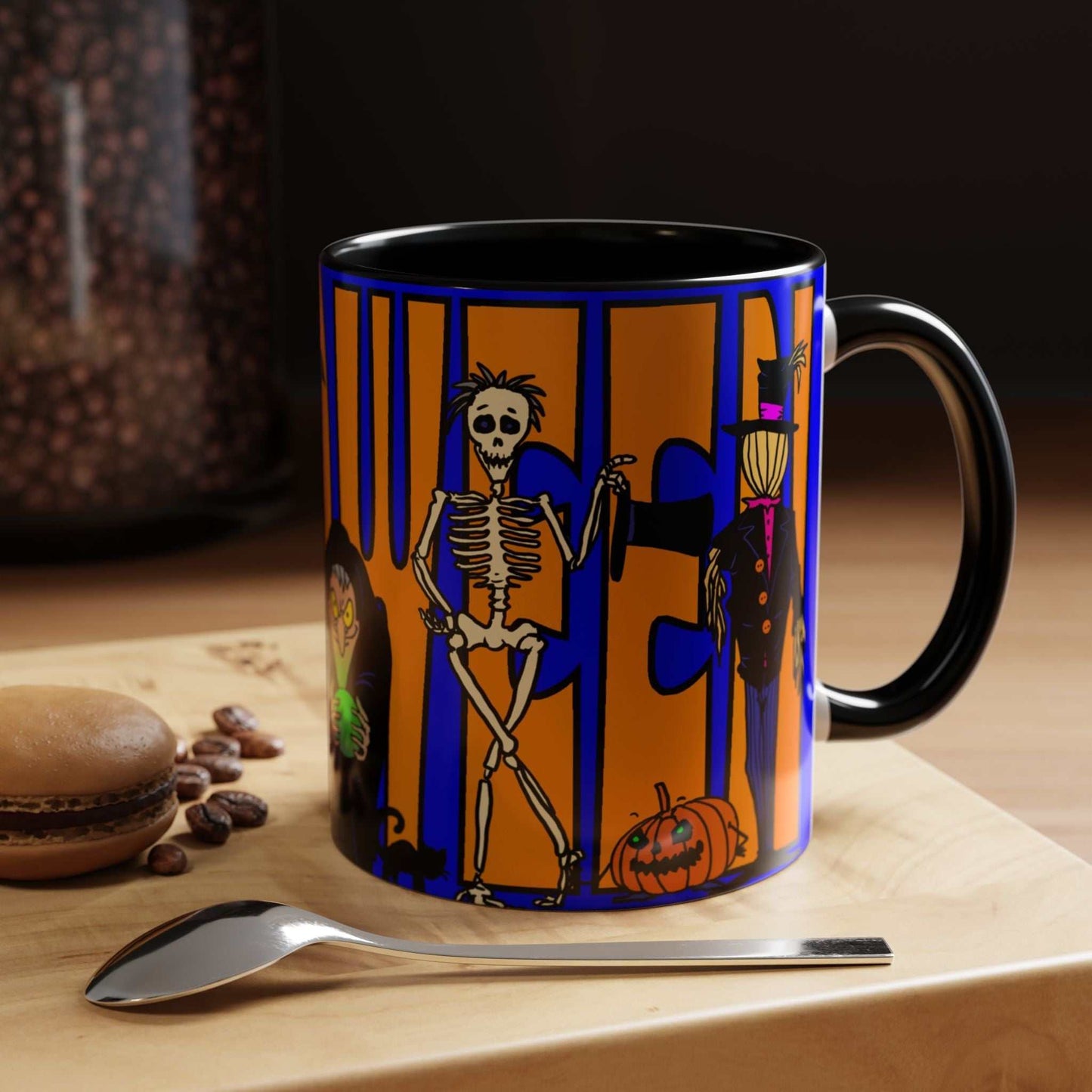 Halloween Coffee Mug, 11oz or 15oz, vibrant spooky design, perfect for Halloween enthusiasts.