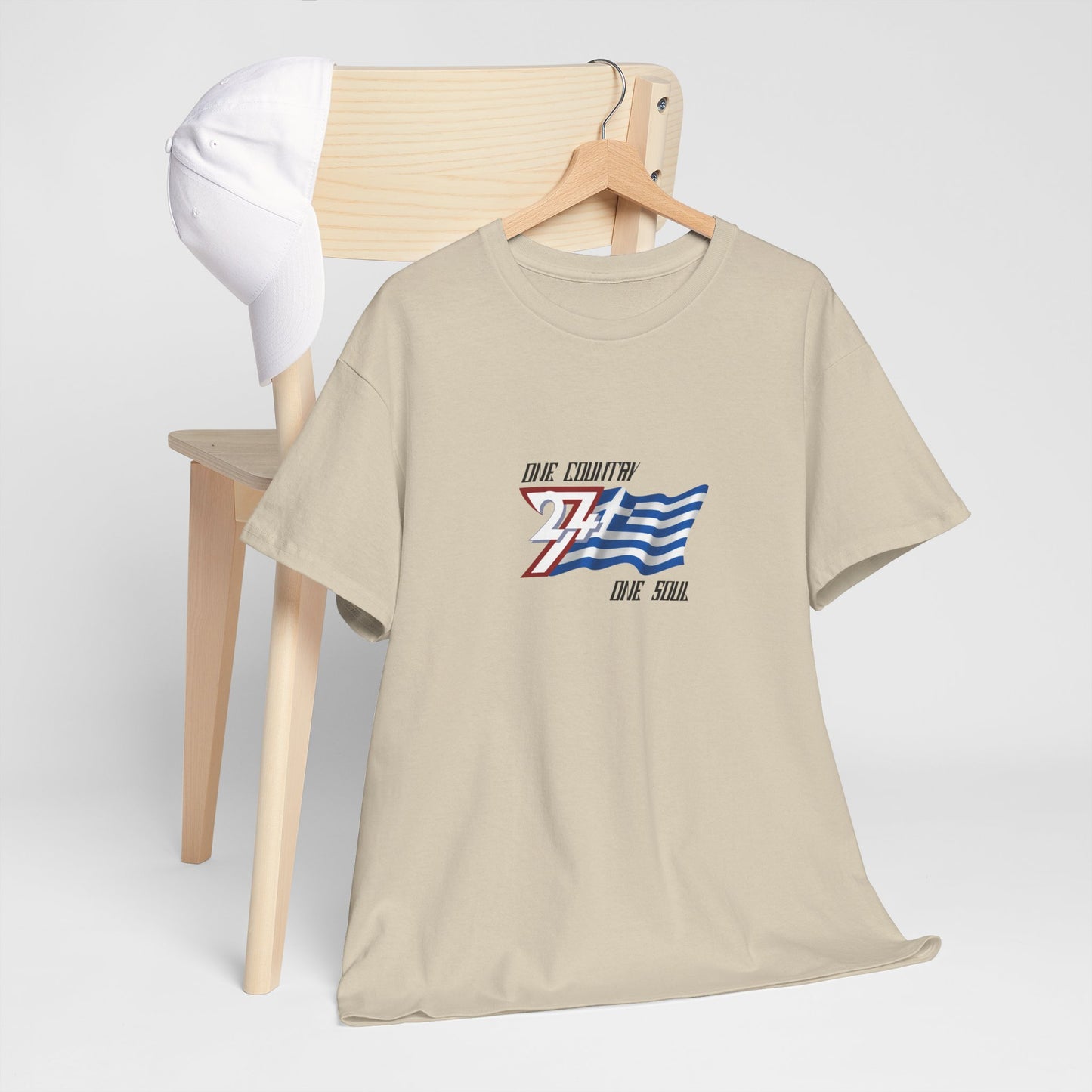 Unique Design Greece Flag Printed custom T-shirt sand