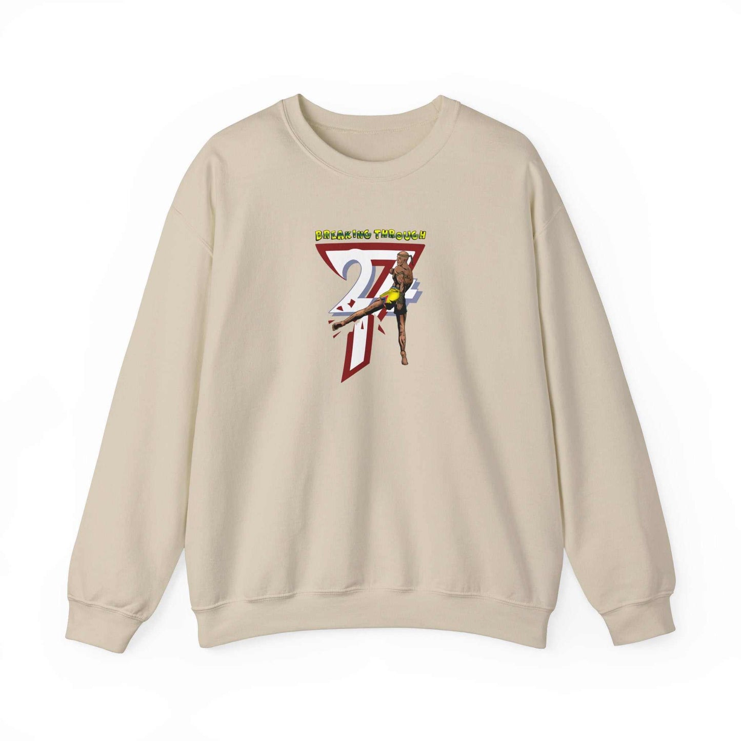 Unique Design Muay Thai Heavy Blend™ Crewneck Sweatshirt sand