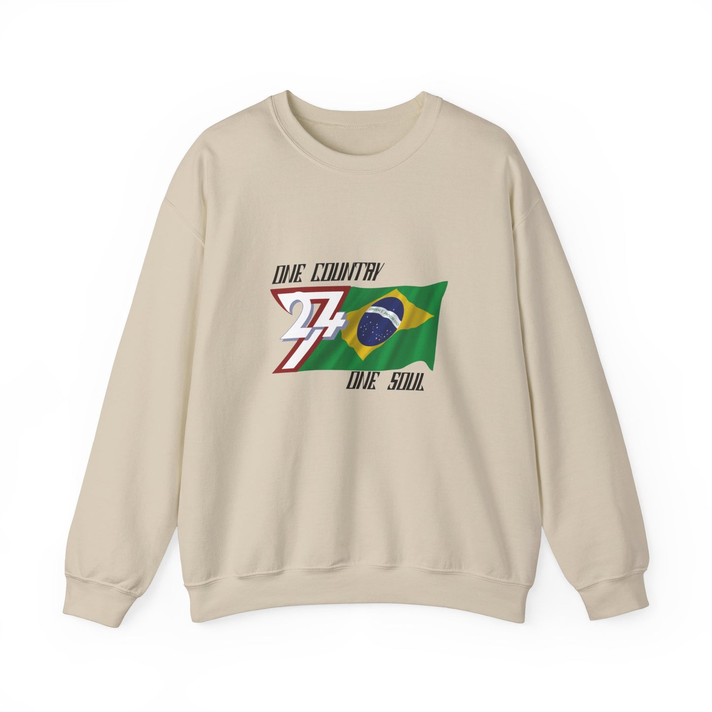 Unique Design Brazil Flag sweatshirt sand