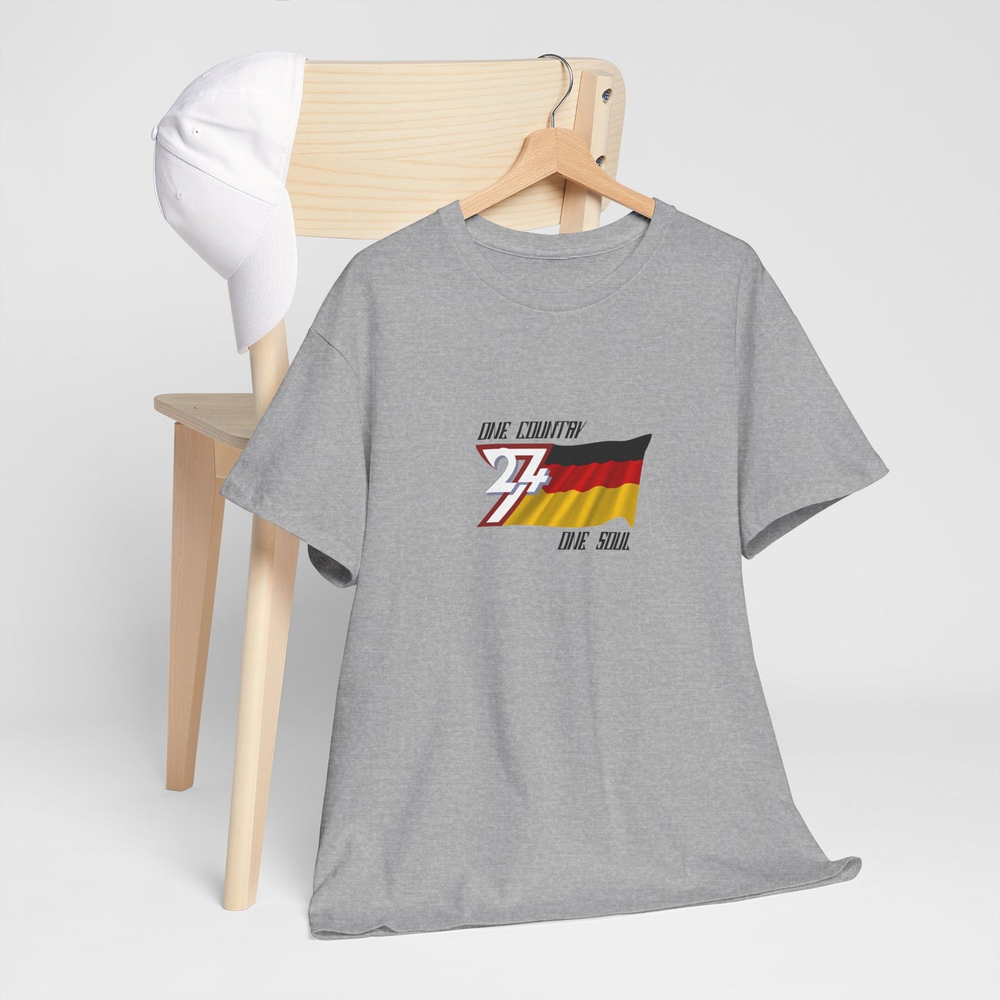 Unique Design Germany Flag Printed custom T-shirt sport grey