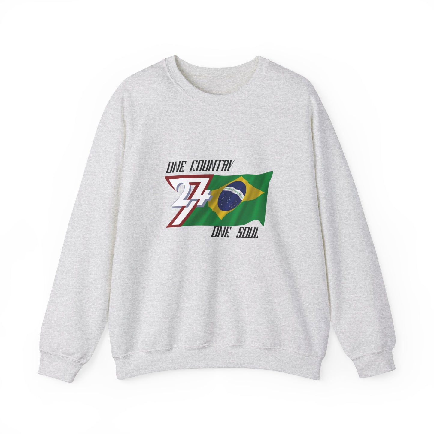 Unique Design Brazil Flag sweatshirt ash