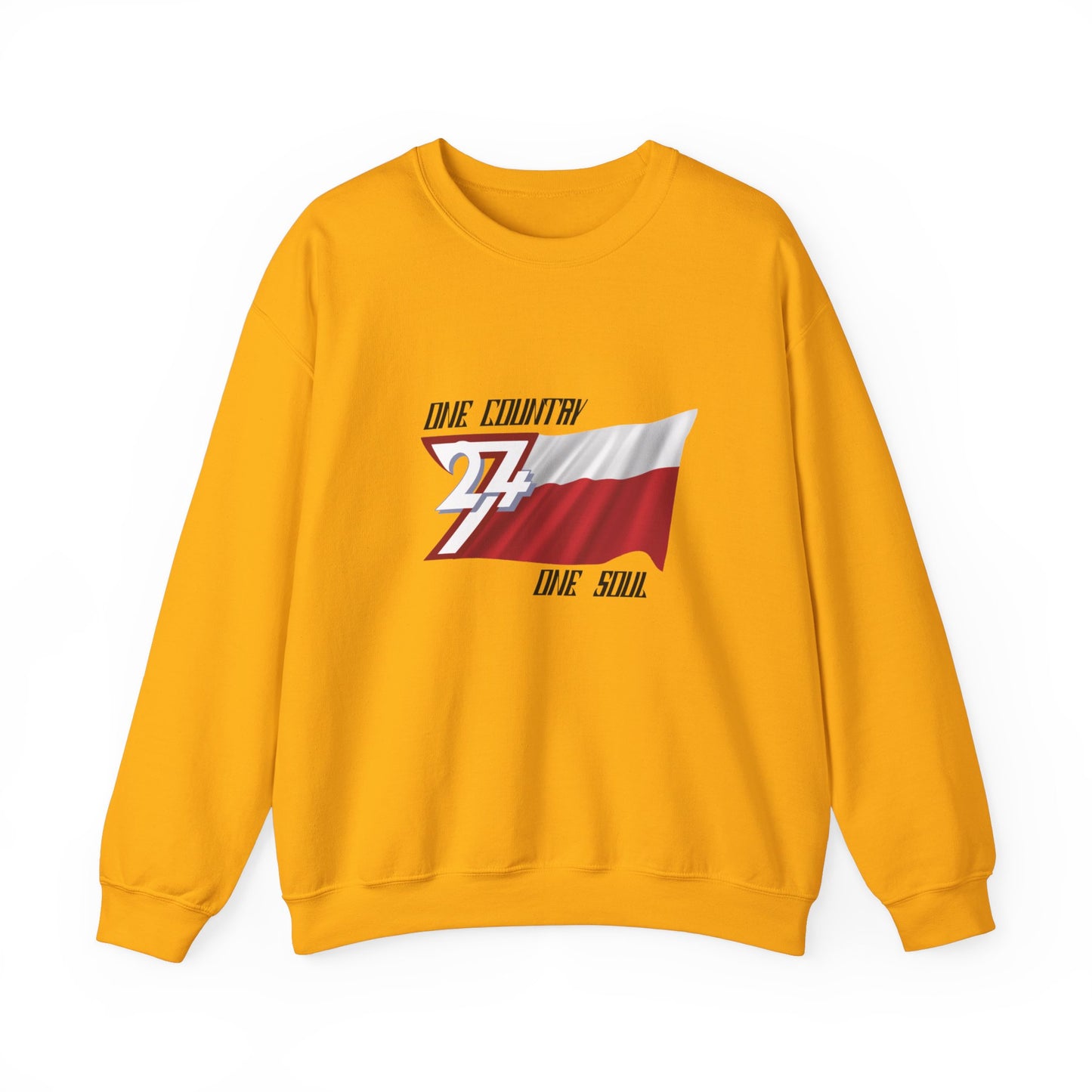 Unique Design Poland Flag sweatshirt gold